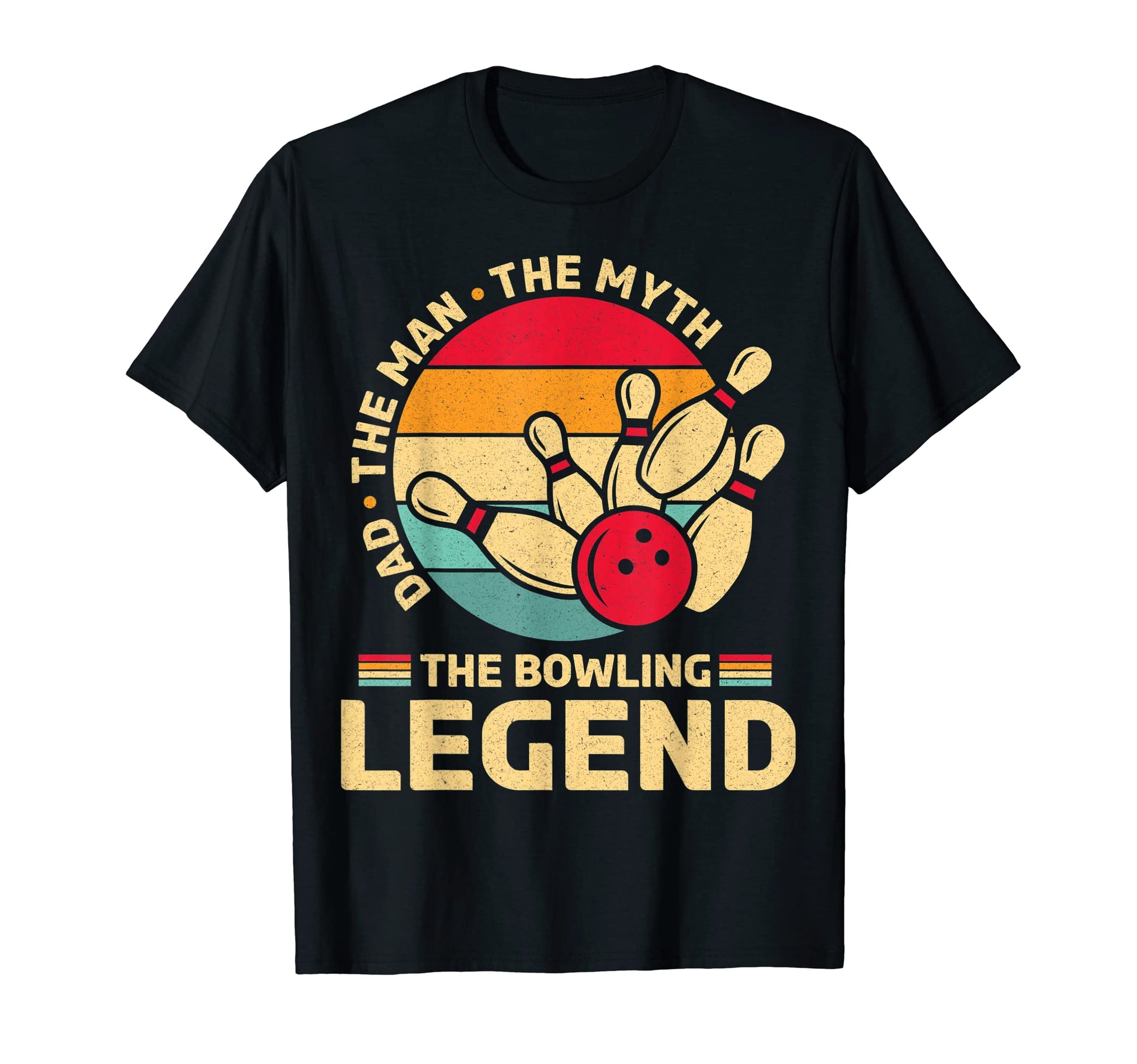 Mens Dad Myth Bowling Legend Bowler T-Shirt - Minimalist Print for Adults - T-Shirt, Sweatshirt, Hoodie