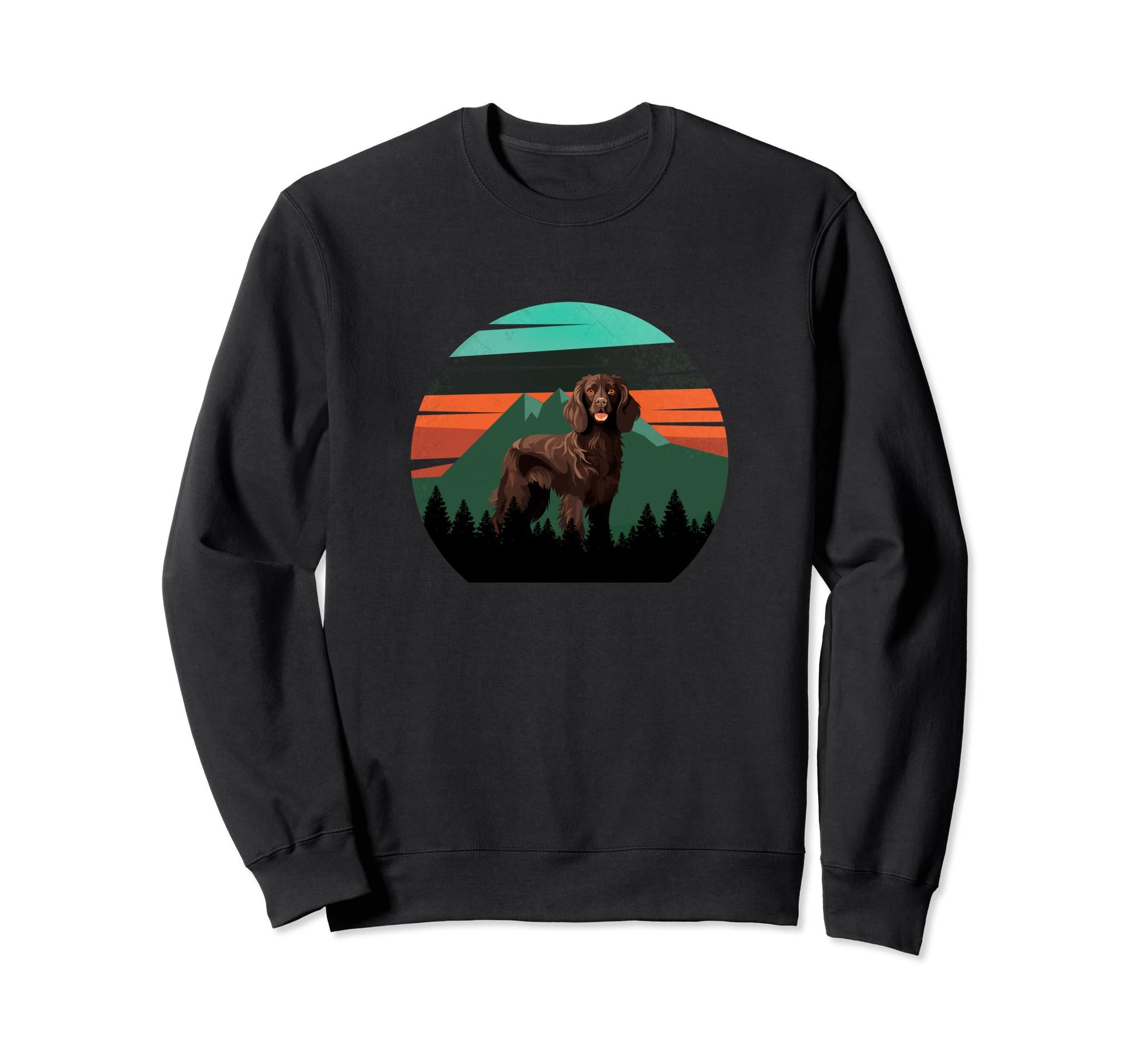 Boykin Dog Sunset Distressed Hiking Sweatshirt - Custom Art Print Unisex - T-Shirt, Sweatshirt, Hoodie