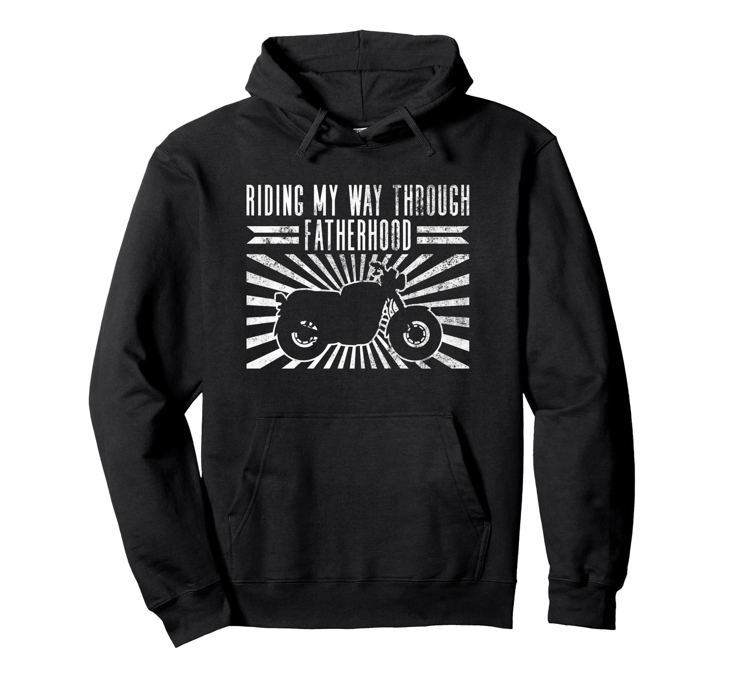 Riding My Way Through Fatherhood Hoodie - Graphic Print Men Women - T-Shirt, Sweatshirt, Hoodie