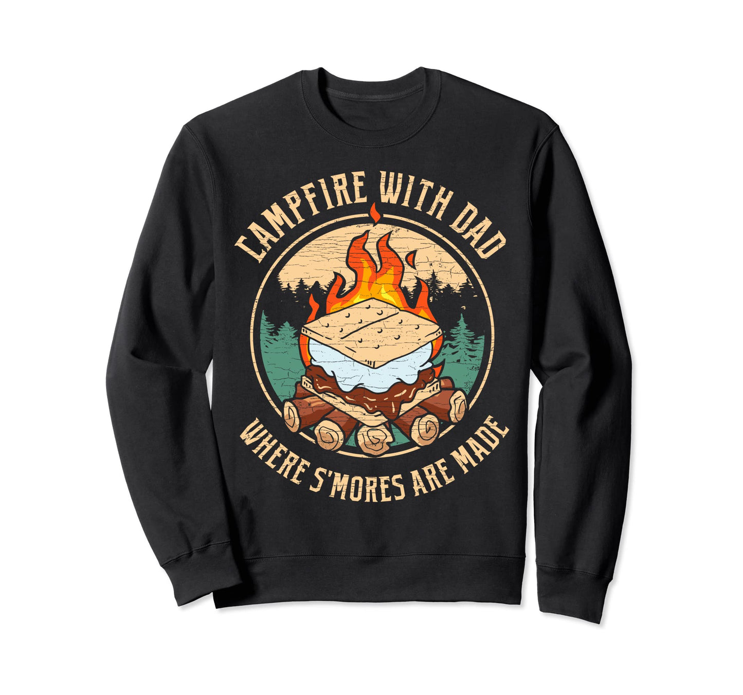Camp Dad Camping Sweatshirt - Novelty Apparel for Adults - T-Shirt, Sweatshirt, Hoodie