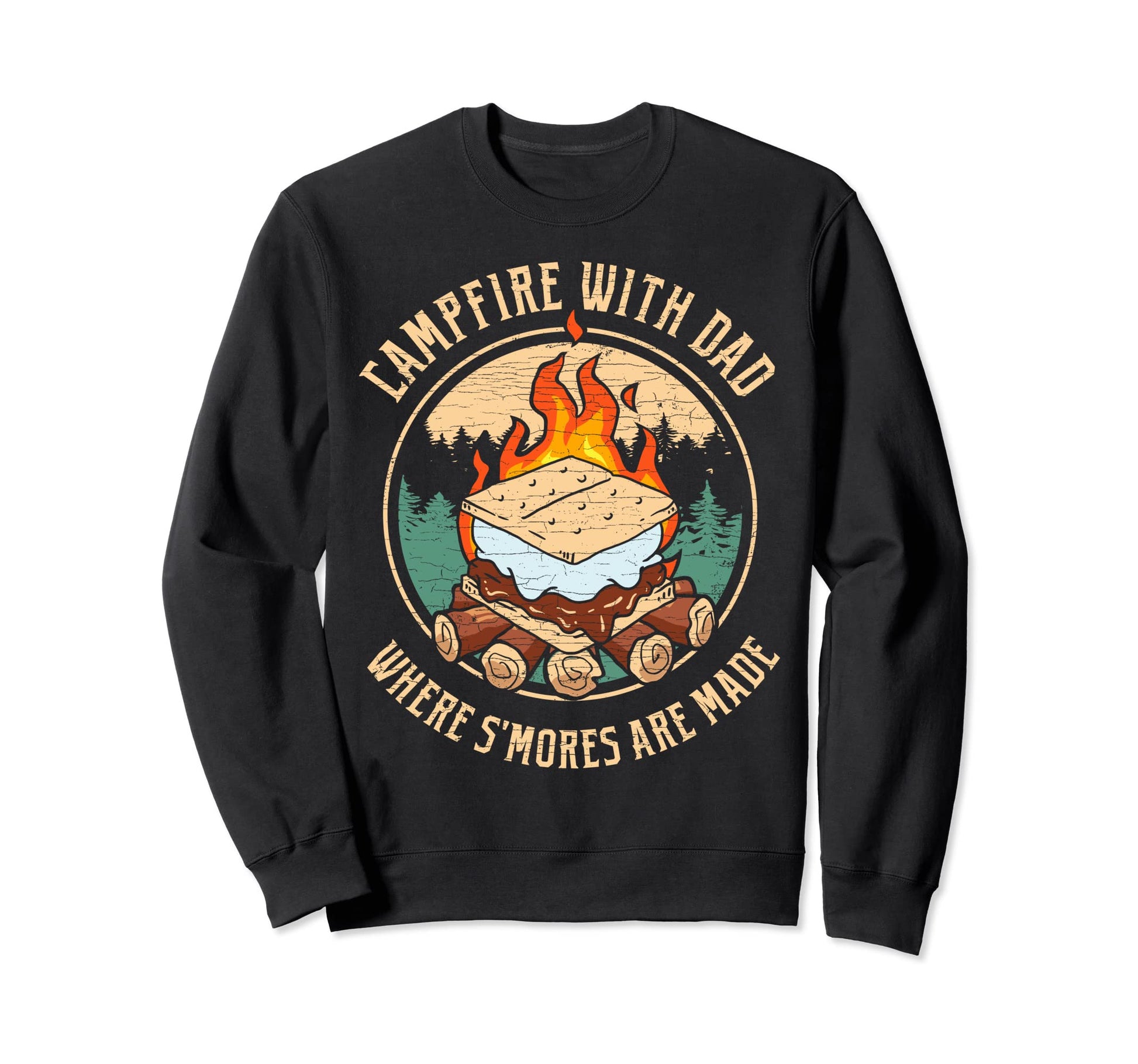 Camp Dad Camping Sweatshirt - Novelty Apparel for Adults - T-Shirt, Sweatshirt, Hoodie