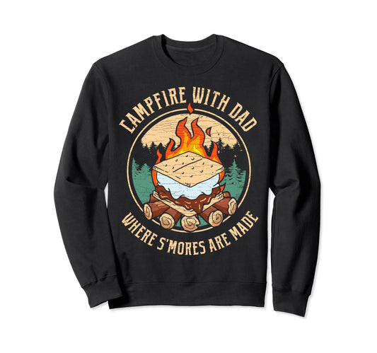 Camp Dad Camping Sweatshirt - Novelty Apparel for Adults - T-Shirt, Sweatshirt, Hoodie