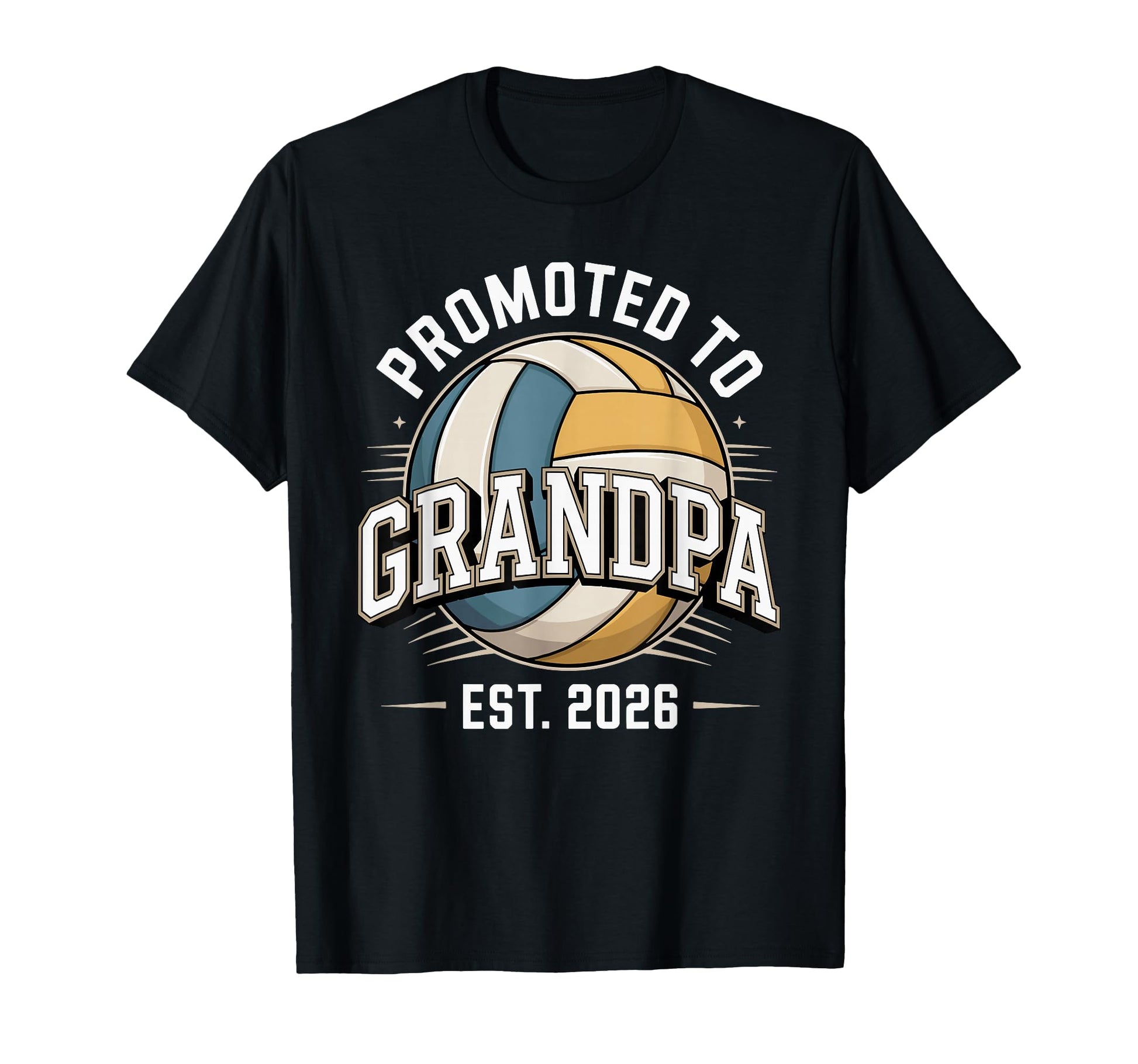 Promoted To Grandpa Est 2026 Volleyball T-Shirt - Unique Graphic Unisex - T-Shirt, Sweatshirt, Hoodie