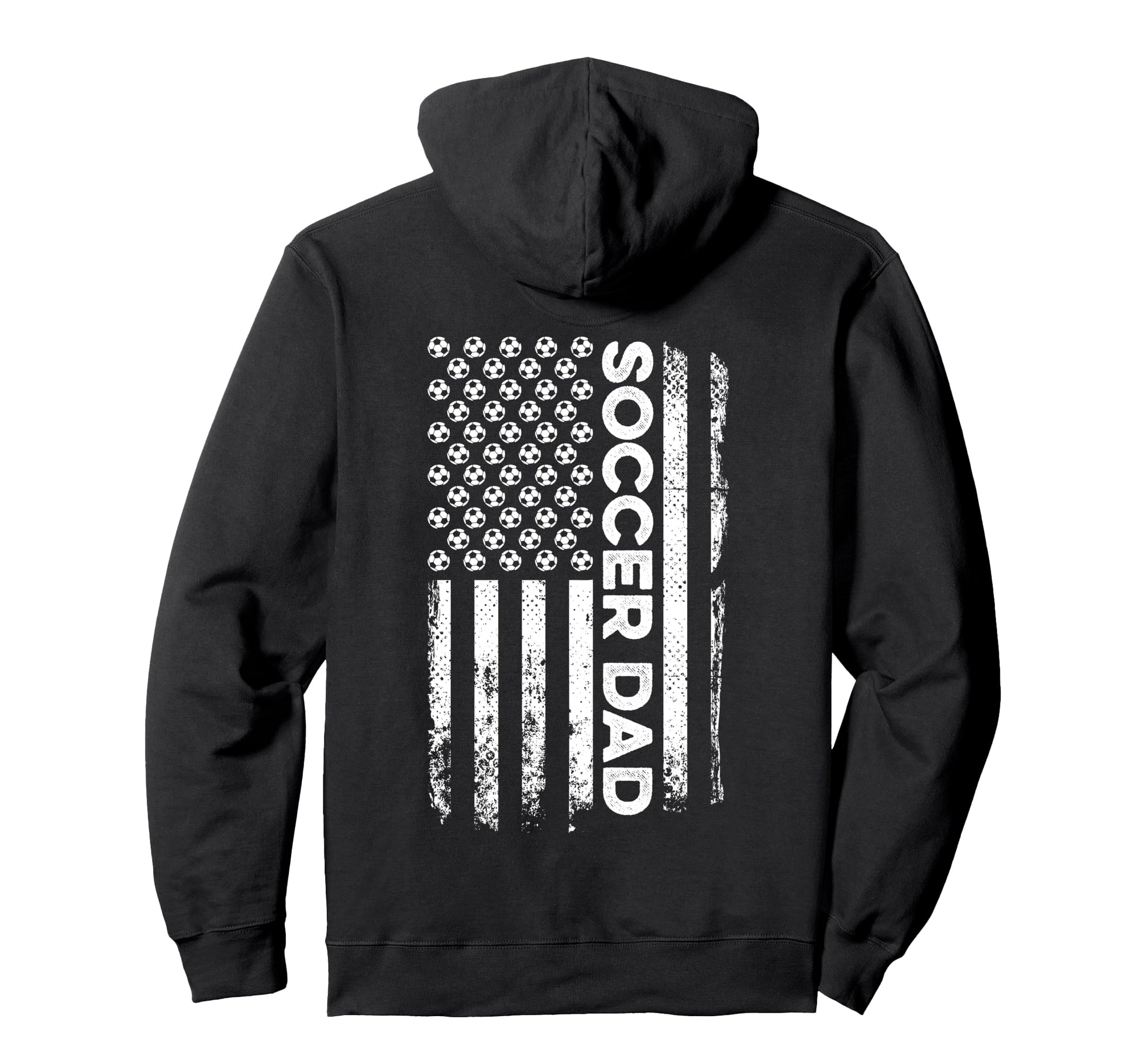 Soccer Dad American Flag Patriotic Hoodie - Fun Novelty Design for Adults - T-Shirt, Sweatshirt, Hoodie