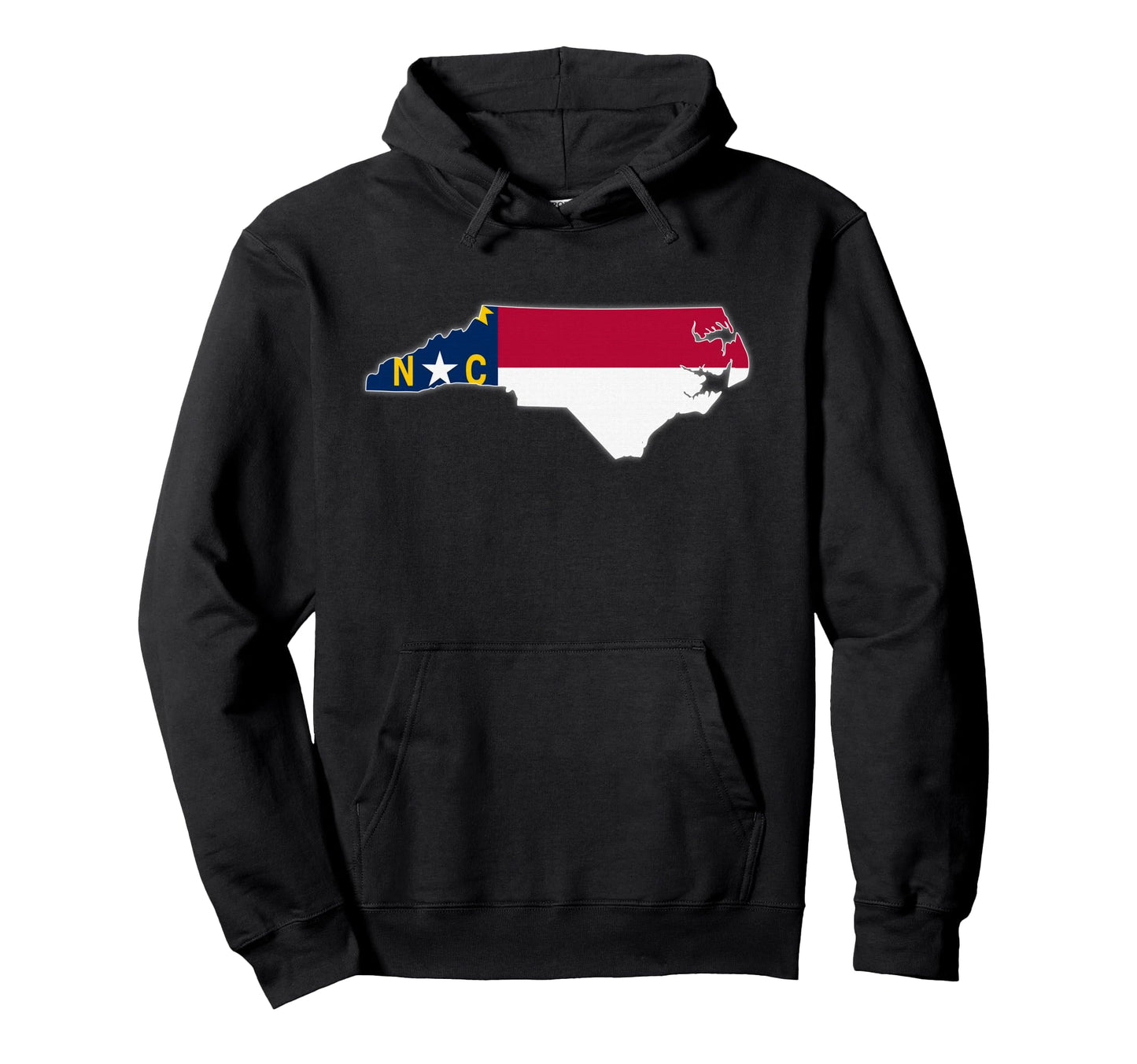 North Carolina State Map North Hoodie - Minimalist Print for Adults - T-Shirt, Sweatshirt, Hoodie