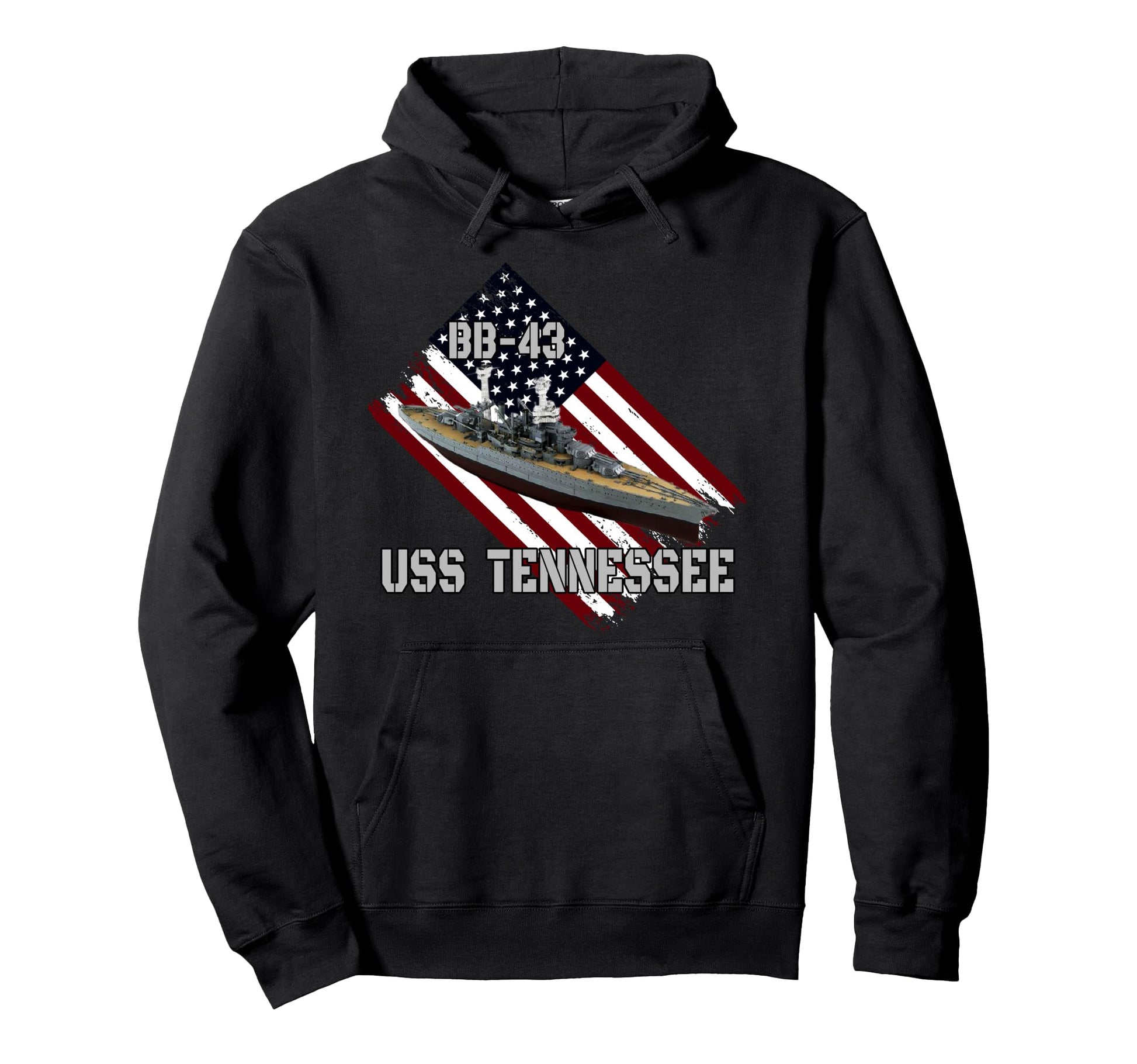 Battleship Uss Tennessee Bb 43 Combat Hoodie - Streetwear Style Men Women - T-Shirt, Sweatshirt, Hoodie