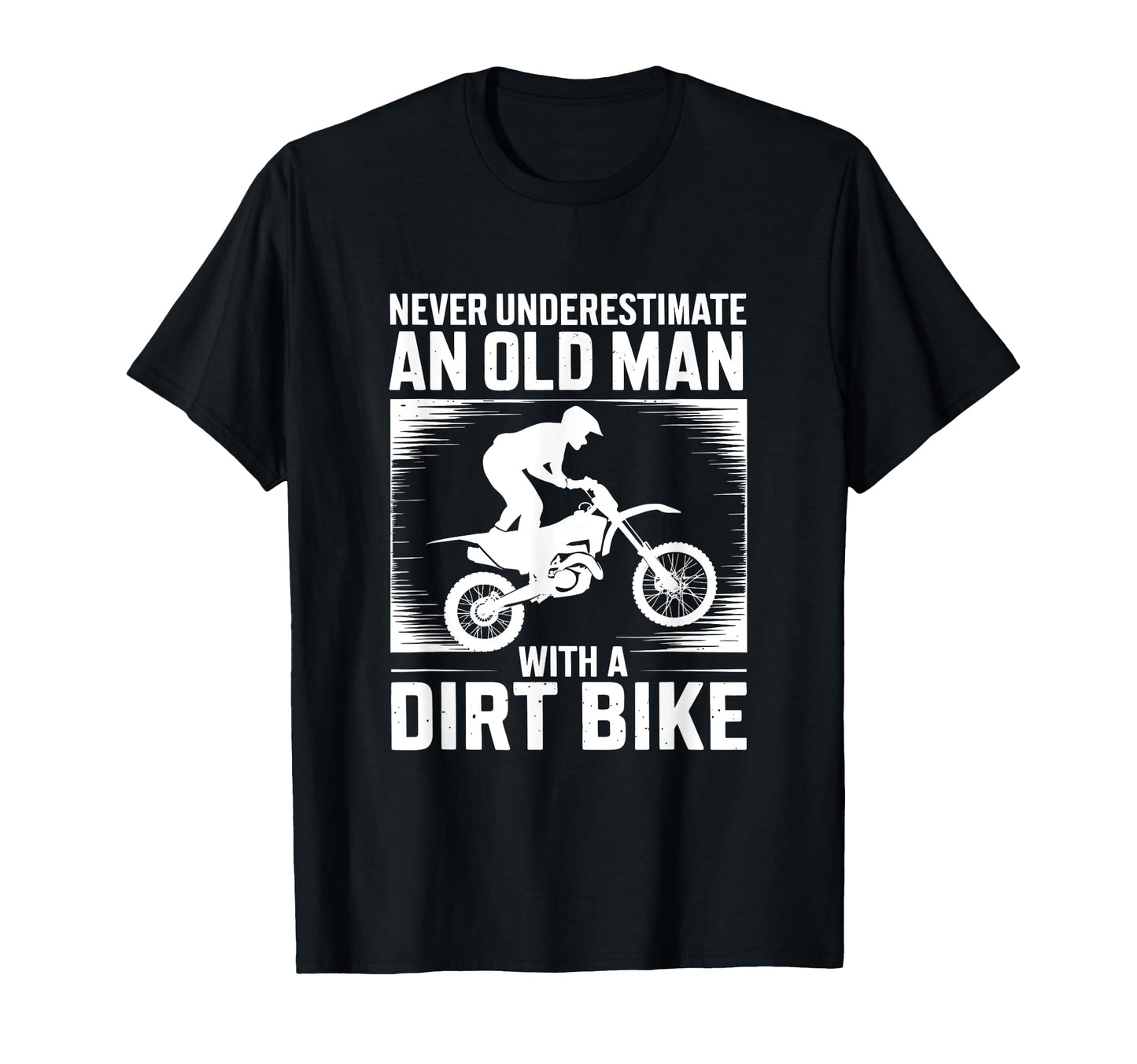 Dirt Bike Art Grandpa Dad Dirtbike T-Shirt - Minimalist Print for Adults - T-Shirt, Sweatshirt, Hoodie