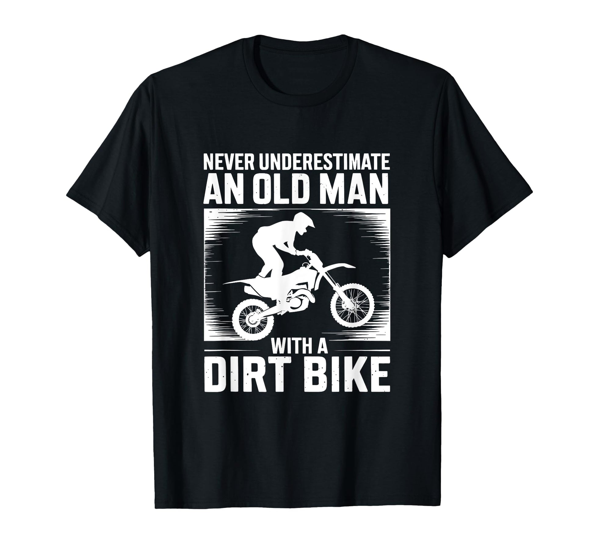 Dirt Bike Art Grandpa Dad Dirtbike T-Shirt - Minimalist Print for Adults - T-Shirt, Sweatshirt, Hoodie