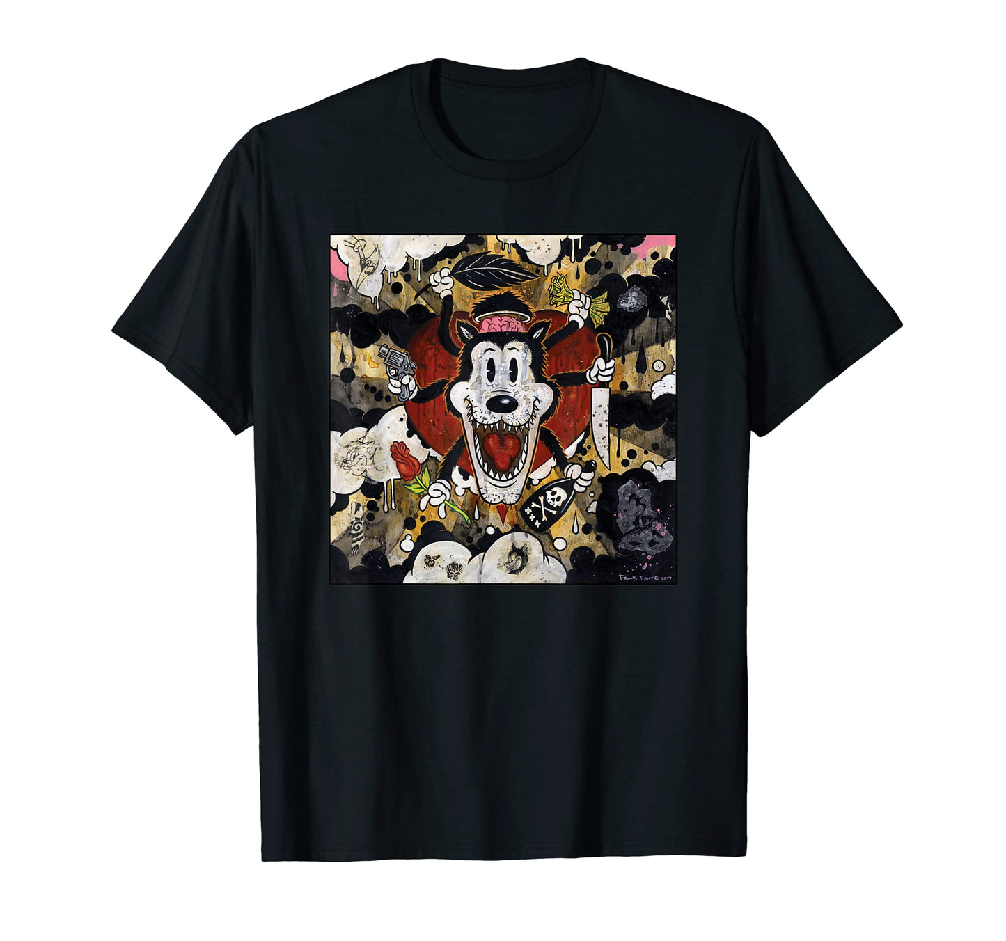 Wolfs Poison 2 Pop Surrealism Artwork T-Shirt - Fun Novelty Design Unisex - T-Shirt, Sweatshirt, Hoodie