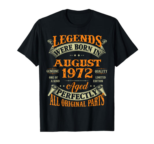 54Th Birthday Gift Legends Born August T-Shirt - Trendy Graphic Men Women - T-Shirt, Sweatshirt, Hoodie