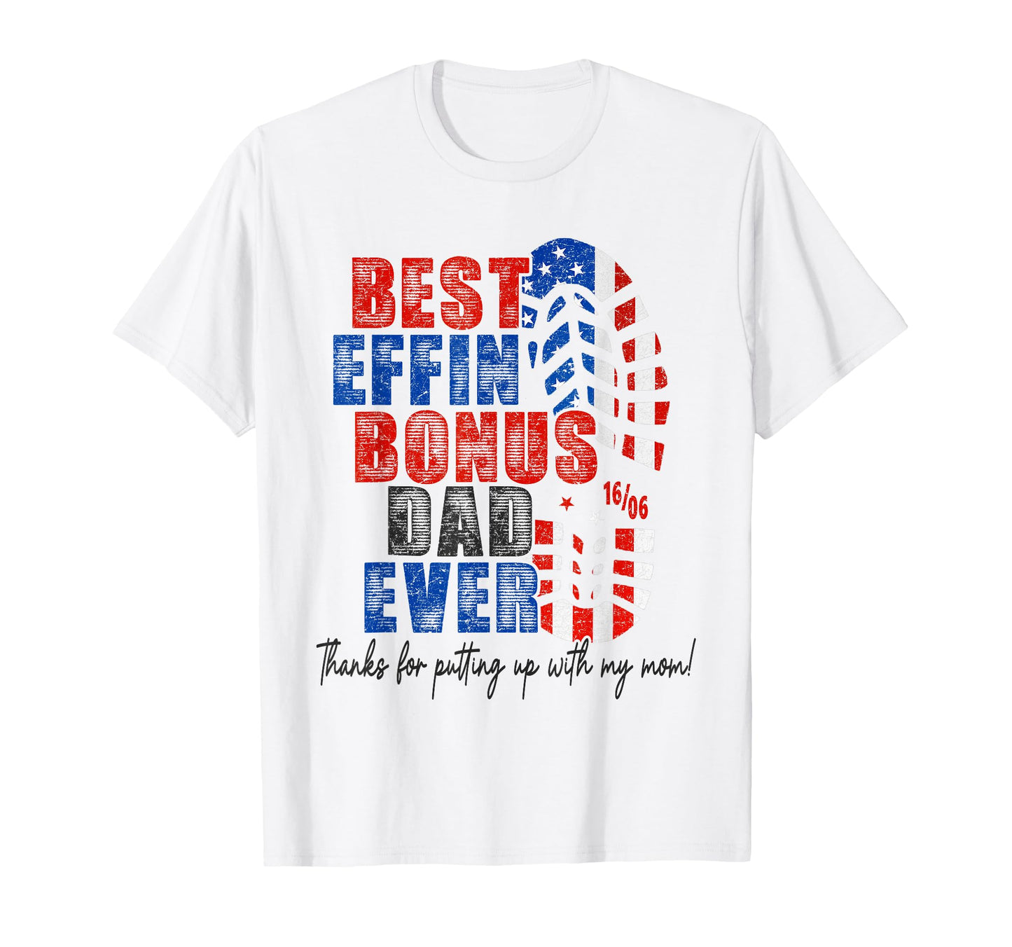 Best Bonus Dad Ever Funny Military T-Shirt - Minimalist Print Unisex - T-Shirt, Sweatshirt, Hoodie