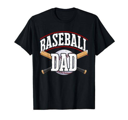 Baseball Baseball Dad Daddy Fathers Day T-Shirt - Graphic Print Unisex - T-Shirt, Sweatshirt, Hoodie