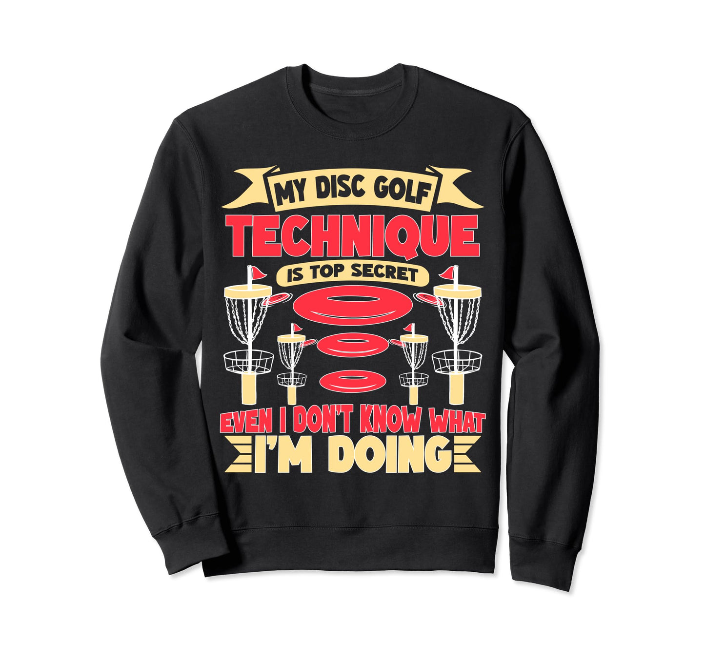 Funny Disc Golf Fathers Day Frisbee Sweatshirt - Trendy Graphic for Adults - T-Shirt, Sweatshirt, Hoodie