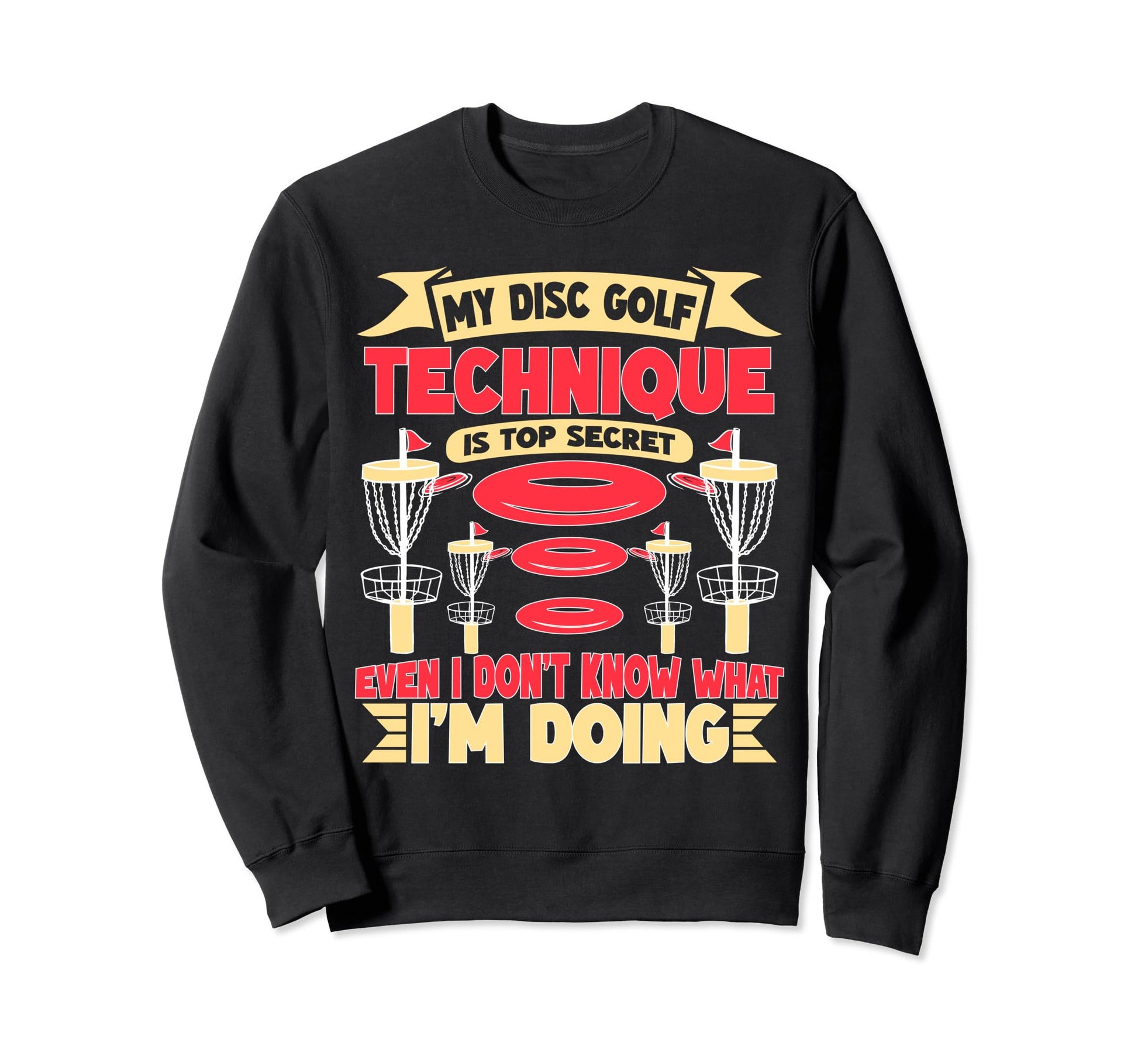 Funny Disc Golf Fathers Day Frisbee Sweatshirt - Trendy Graphic for Adults - T-Shirt, Sweatshirt, Hoodie