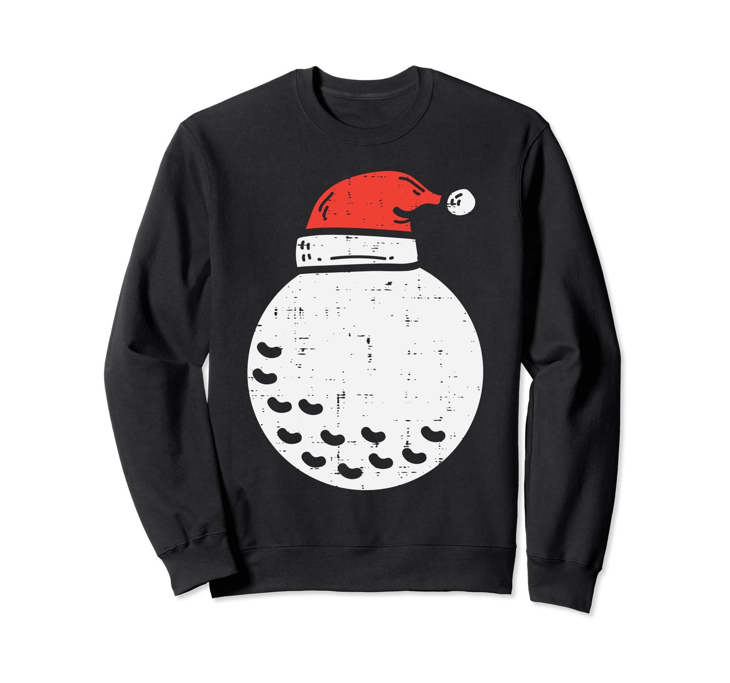 Golf Ball Santa Hat Sport Golfer Sweatshirt - Trendy Graphic for Adults - T-Shirt, Sweatshirt, Hoodie