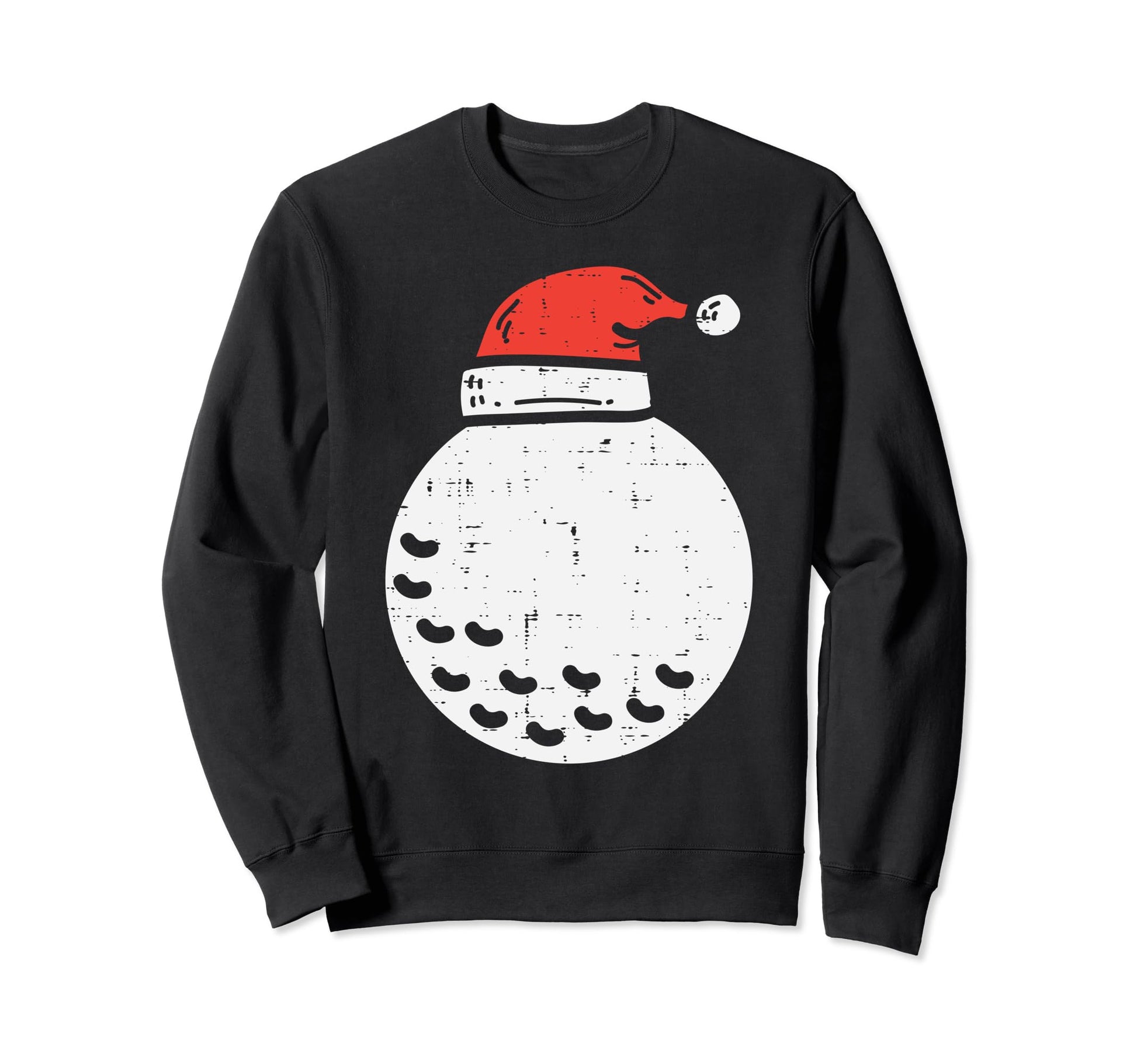 Golf Ball Santa Hat Sport Golfer Sweatshirt - Trendy Graphic for Adults - T-Shirt, Sweatshirt, Hoodie