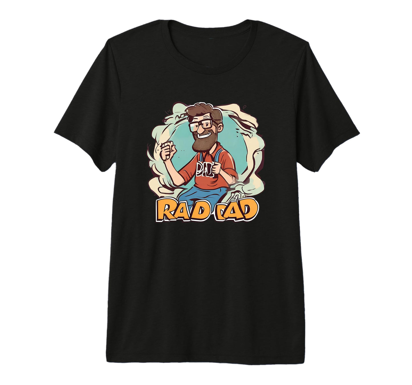 Rad Dad Tri Blend T-Shirt - Custom Art Print for Adults - T-Shirt, Sweatshirt, Hoodie