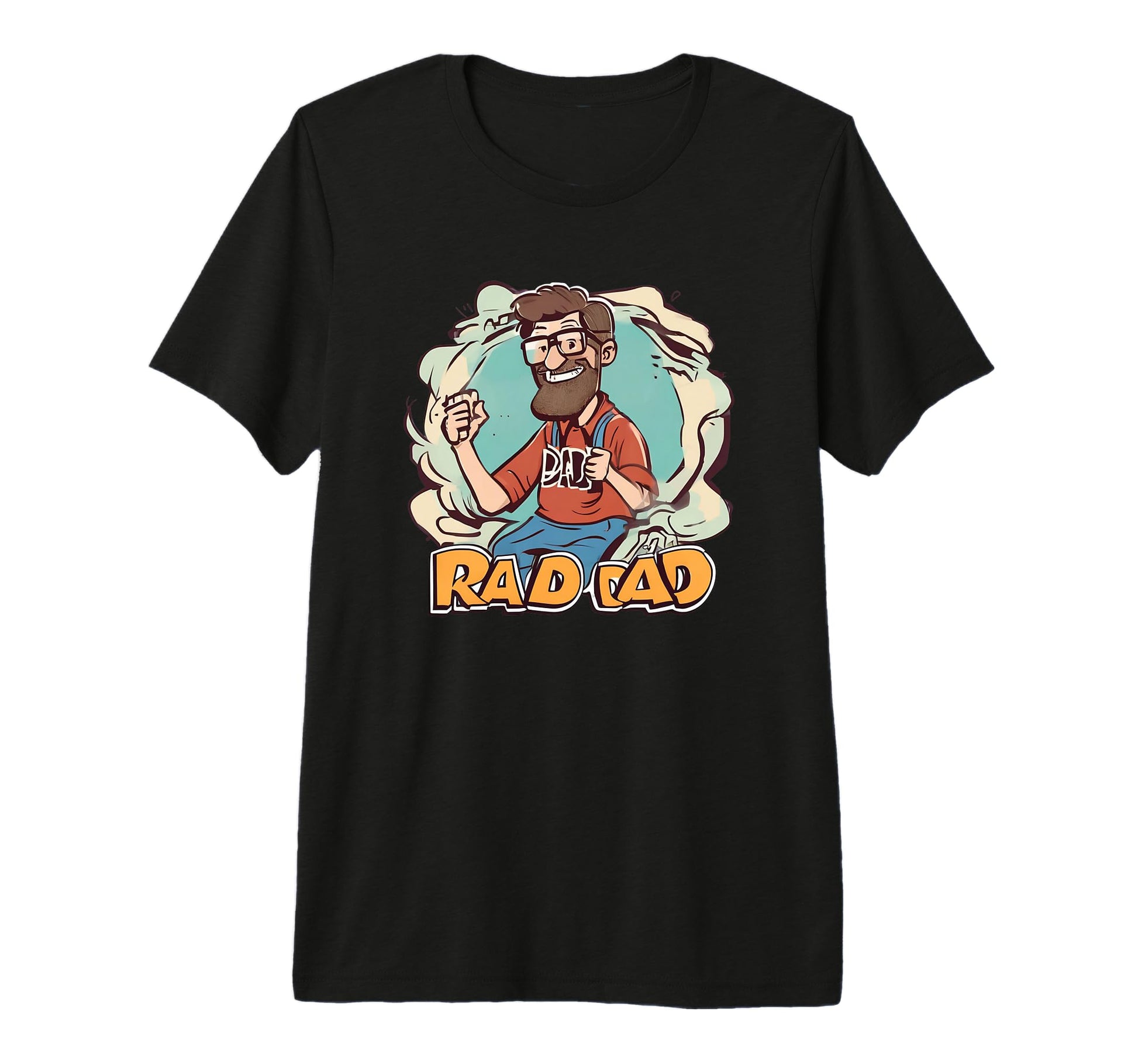 Rad Dad Tri Blend T-Shirt - Custom Art Print for Adults - T-Shirt, Sweatshirt, Hoodie