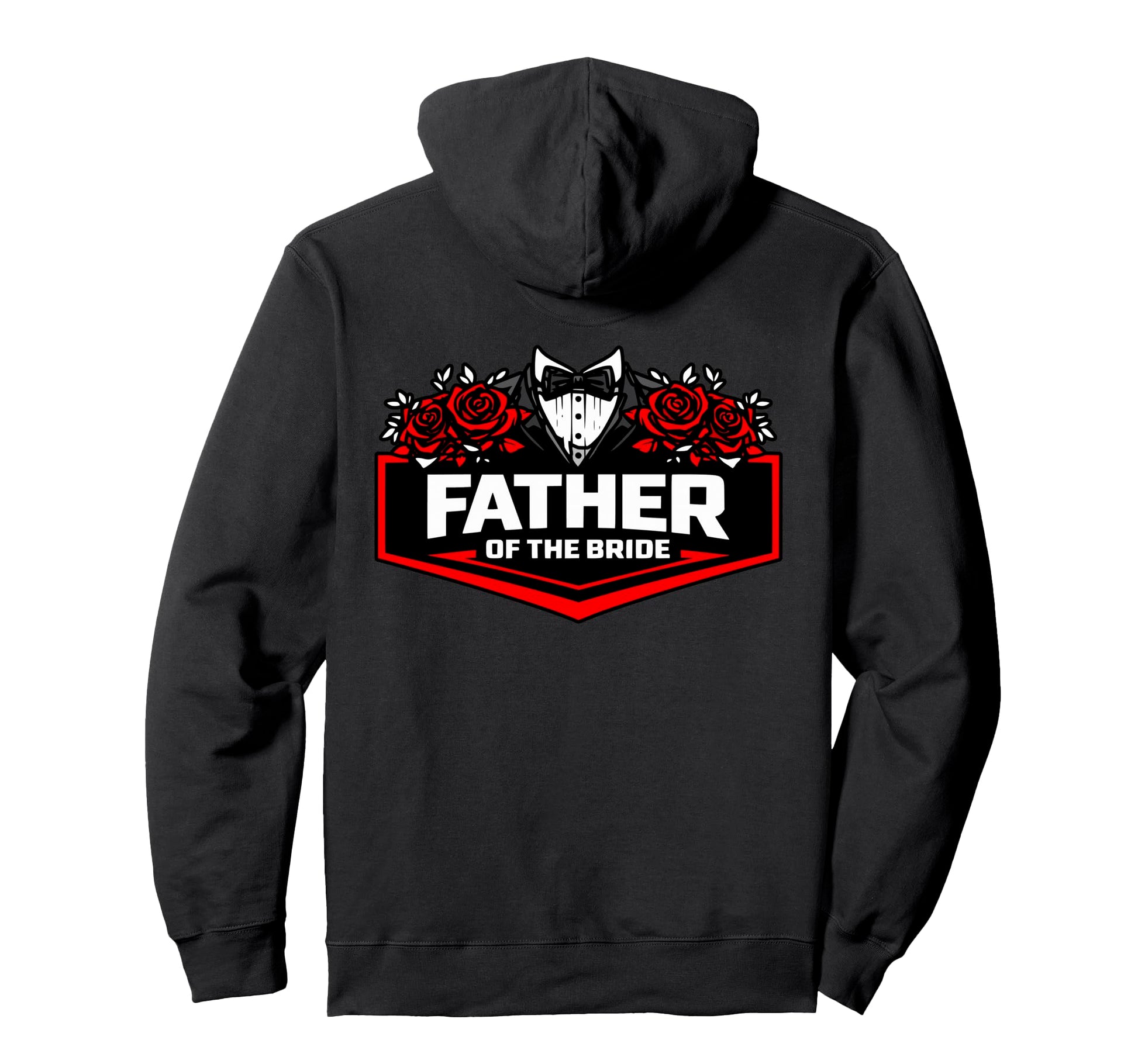 Father Bride Biker Chic Red Black Hoodie - Casual Everyday Wear Unisex - T-Shirt, Sweatshirt, Hoodie