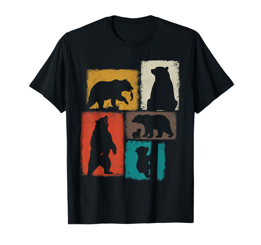 Bear Collage Outdoorsman Wildlife T-Shirt - Casual Everyday Wear Men Women - T-Shirt, Sweatshirt, Hoodie