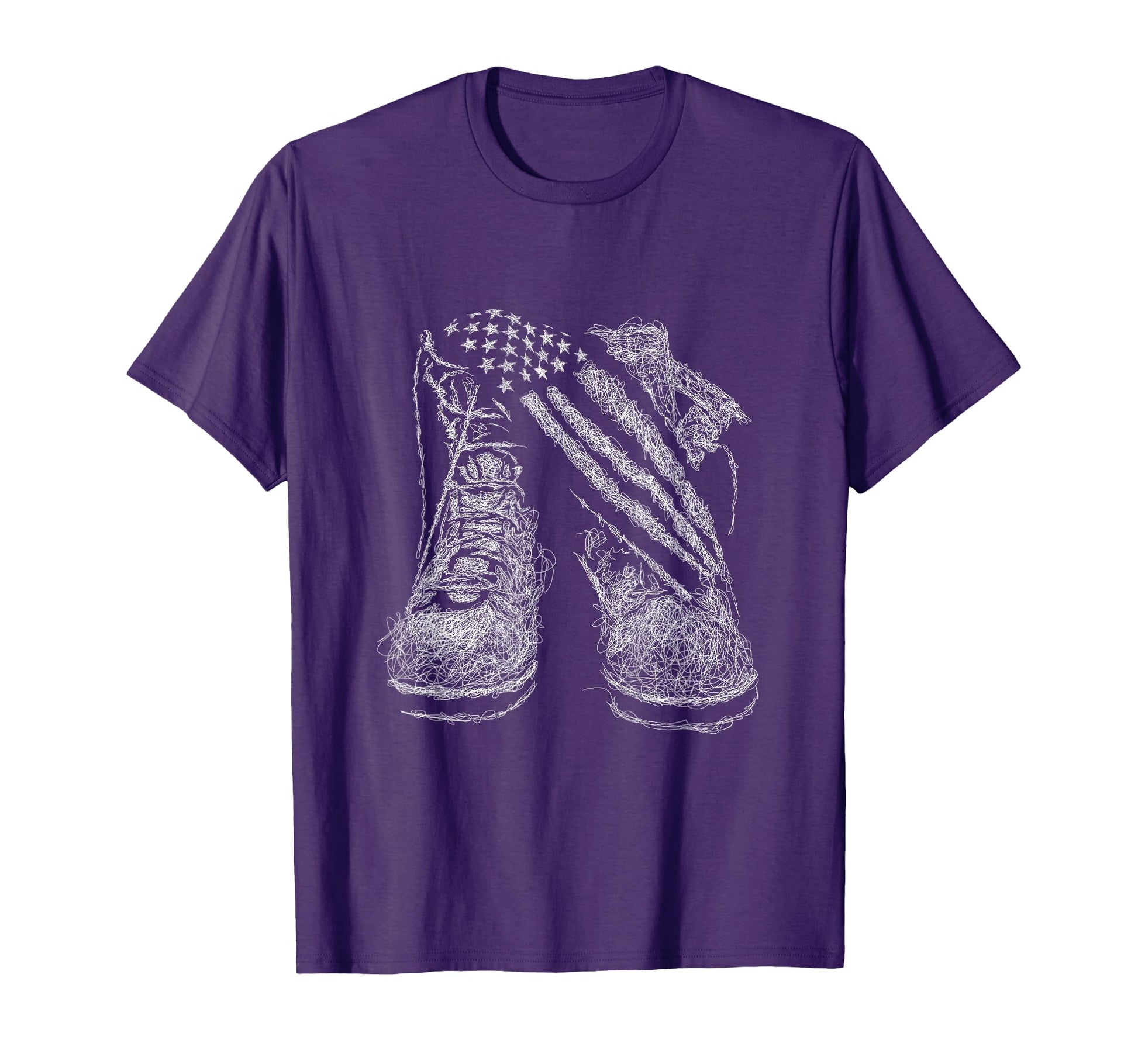 Army Boots Usa Flag Boots T-Shirt - Casual Everyday Wear Men Women - T-Shirt, Sweatshirt, Hoodie