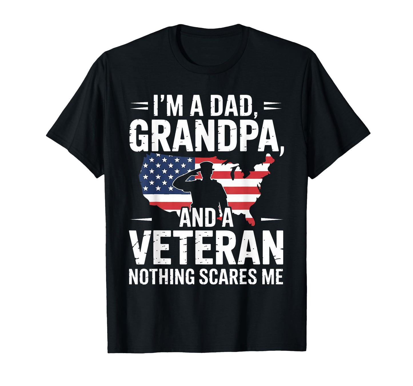 Dad Grandpa Veteran Usa Flag T-Shirt - Casual Everyday Wear Men Women - T-Shirt, Sweatshirt, Hoodie