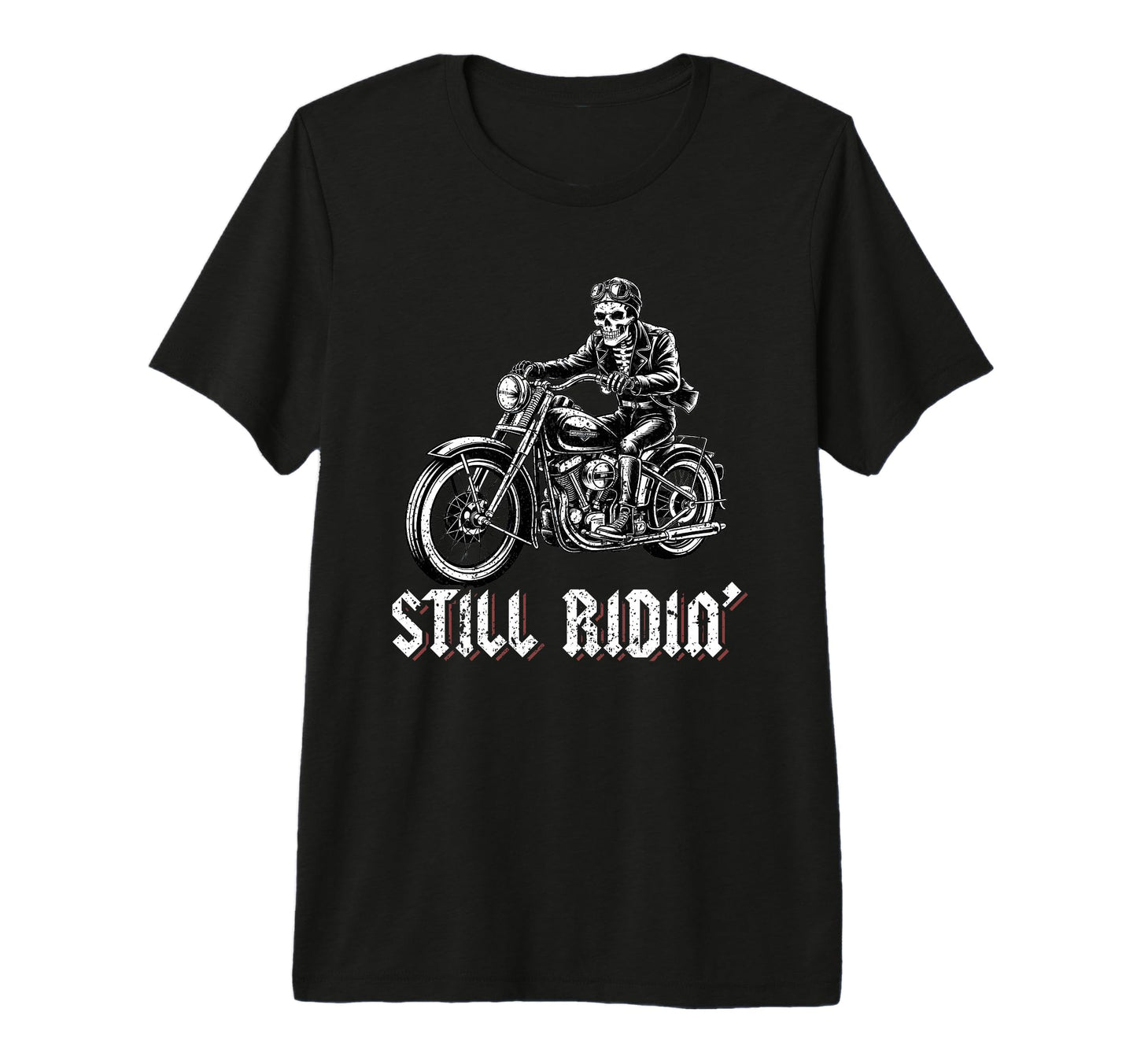Skeleton Biker Retired Motorcycle Dad T-Shirt - Graphic Print for Adults - T-Shirt, Sweatshirt, Hoodie