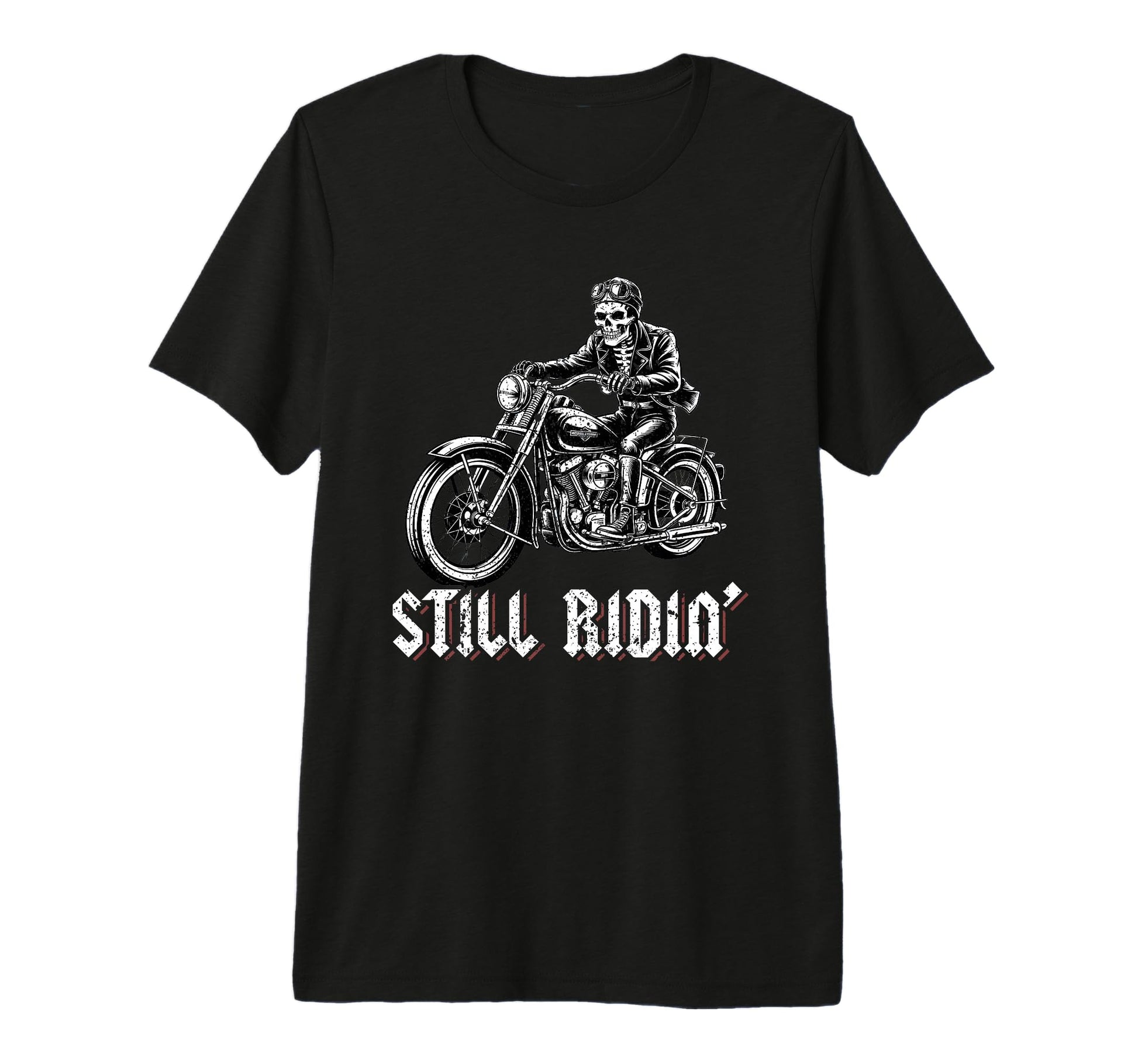 Skeleton Biker Retired Motorcycle Dad T-Shirt - Graphic Print for Adults - T-Shirt, Sweatshirt, Hoodie