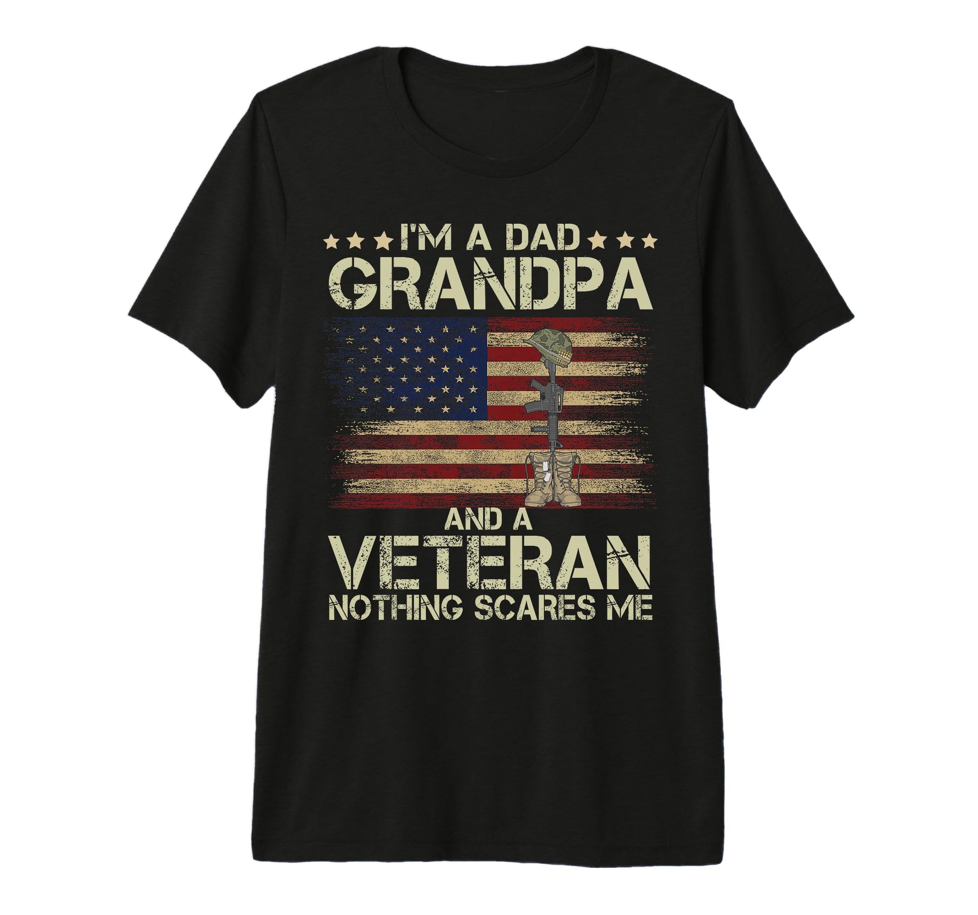 Mens Dad Grandpa And Veteran Nothing T-Shirt - Custom Art Print Unisex - T-Shirt, Sweatshirt, Hoodie