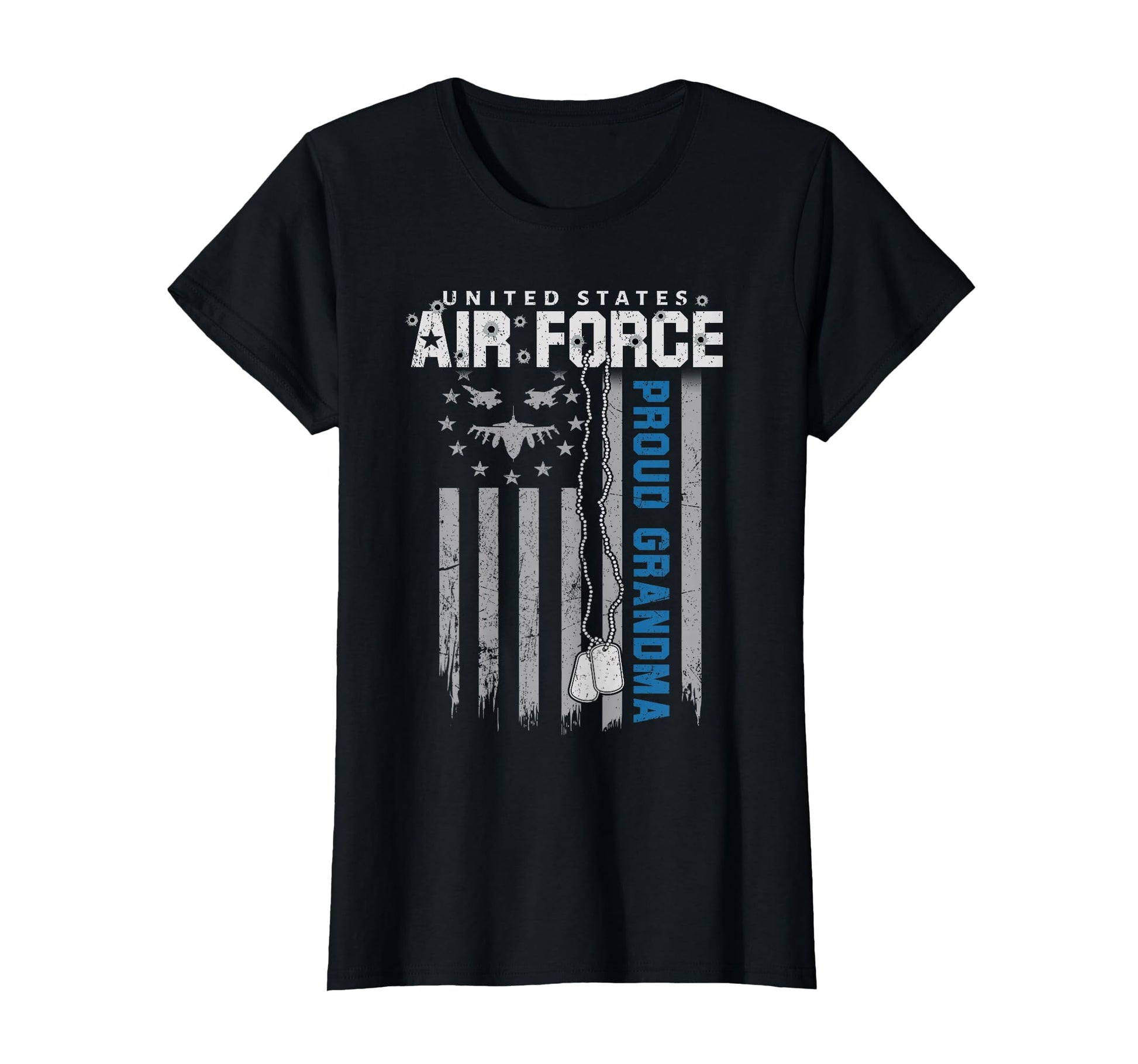 Proud Air Force Grandma Flag Us Airman T-Shirt - Unique Graphic Unisex - T-Shirt, Sweatshirt, Hoodie