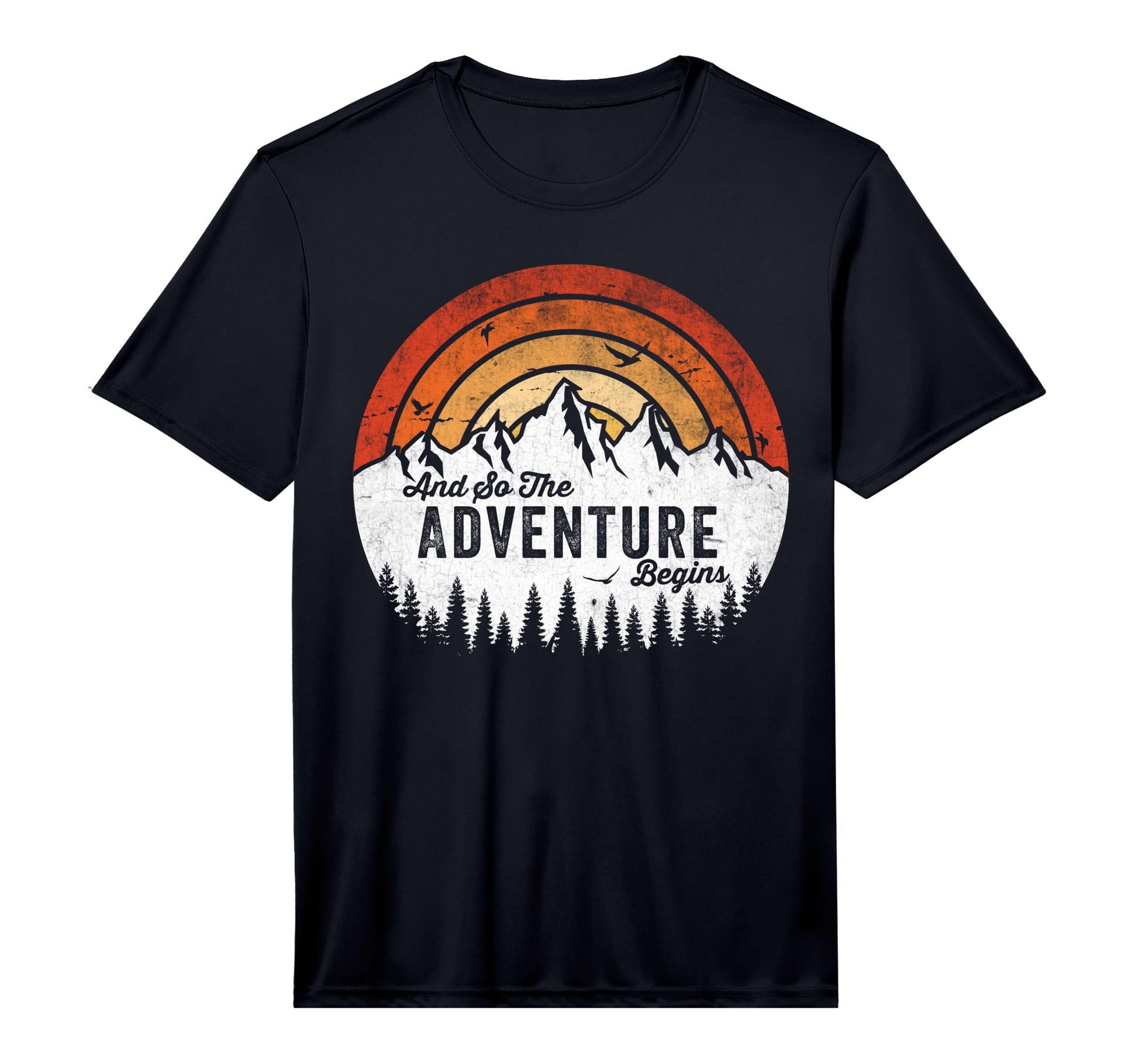 Adventure Begins Camping Family T-Shirt - Aesthetic Graphic Unisex - T-Shirt, Sweatshirt, Hoodie