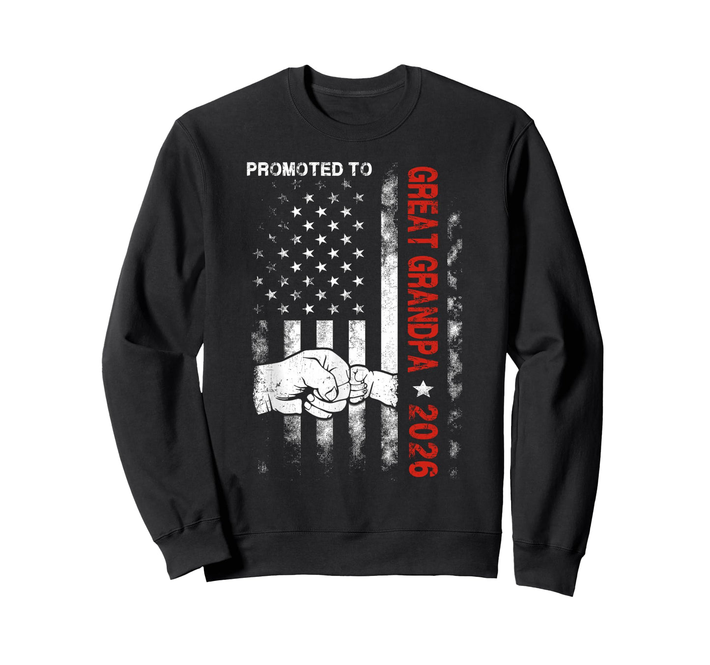 Promoted To Great Grandpa Est Sweatshirt - Casual Everyday Wear for Adults - T-Shirt, Sweatshirt, Hoodie
