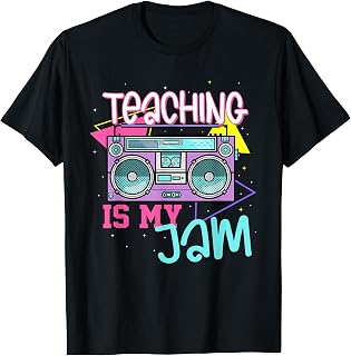 Teaching is My Jam Funny Retro Teacher Back to School Women T-Shirt Unisex T-shirt, Sweatshirt, Hoodie, Long Sleeve Tee - T-Shirt, Sweatshirt, Hoodie
