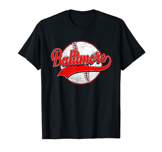Baltimore Funny Baseball Mom Dad Son T-Shirt - Custom Art Print for Adults - T-Shirt, Sweatshirt, Hoodie