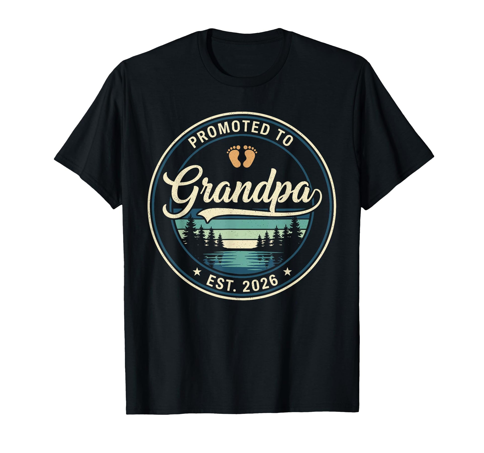 Mens Promoted To Grandpa Est 2026 T-Shirt - Trendy Graphic Men Women - T-Shirt, Sweatshirt, Hoodie