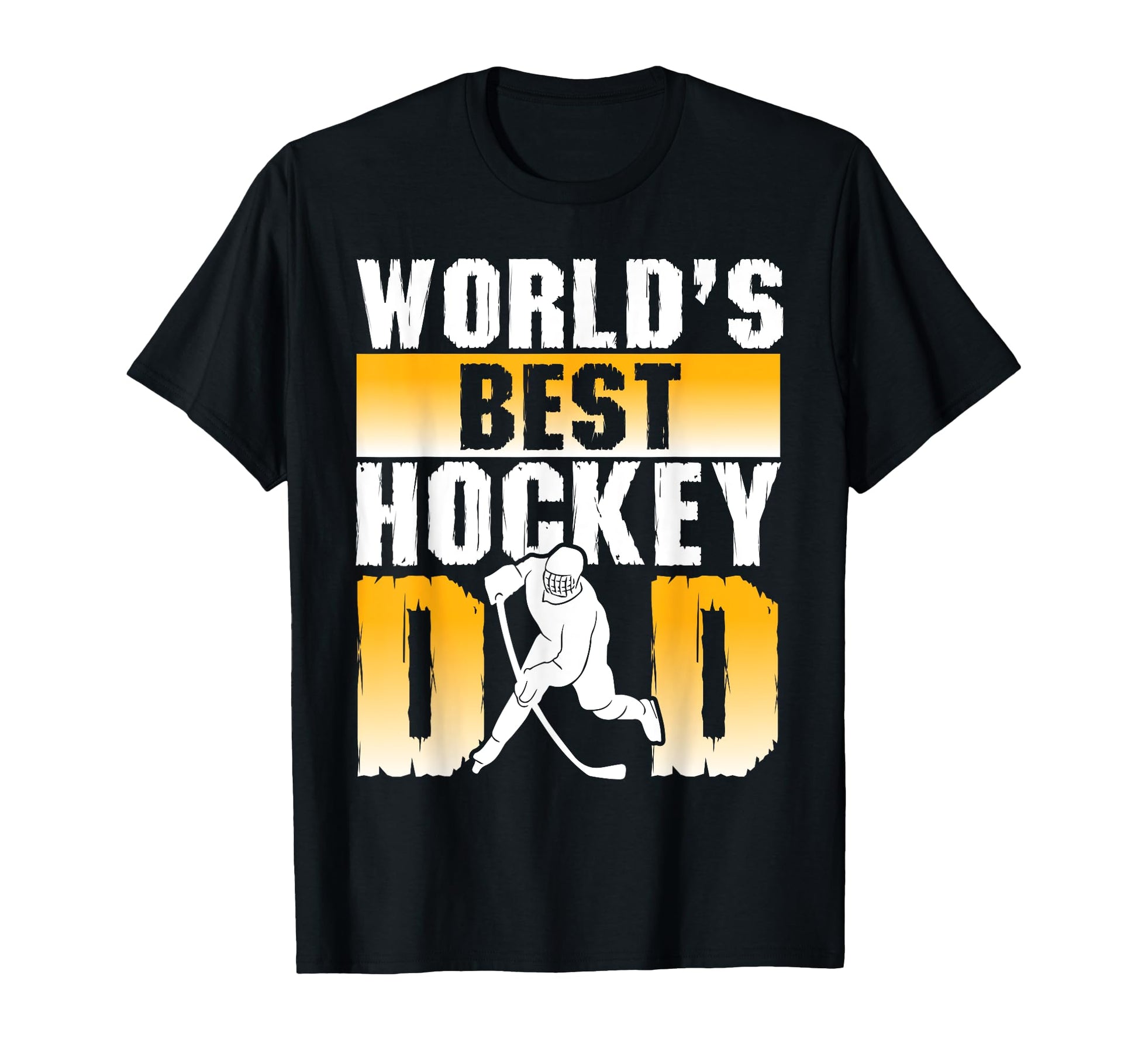 Worlds Best Hockey Dad Fathers Day T-Shirt - Custom Art Print for Adults - T-Shirt, Sweatshirt, Hoodie