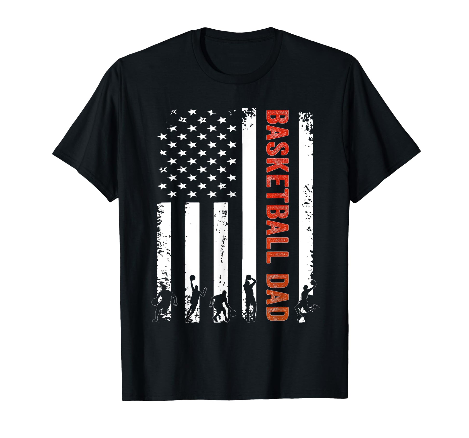 Basketball Dad Usa Us Flag T-Shirt - Aesthetic Graphic for Adults - T-Shirt, Sweatshirt, Hoodie