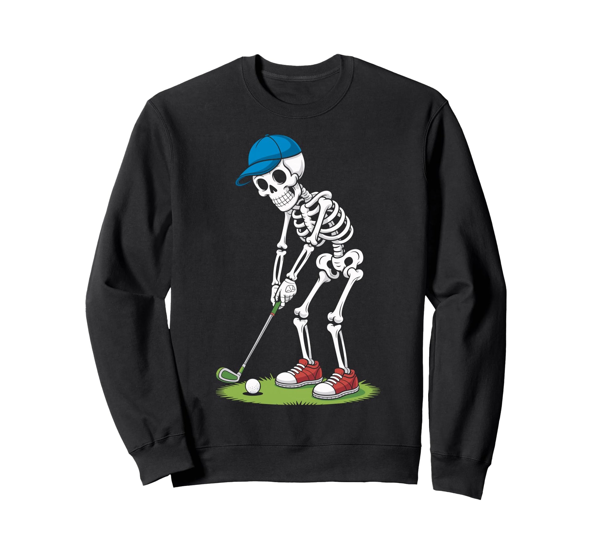 Skeleton Golf Halloween Golfer Golfing Sweatshirt - Novelty Apparel Unisex - T-Shirt, Sweatshirt, Hoodie