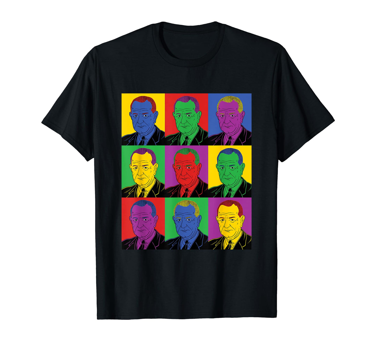 Lyndon B Johnson Pop Art History T-Shirt - Unique Graphic Men Women - T-Shirt, Sweatshirt, Hoodie