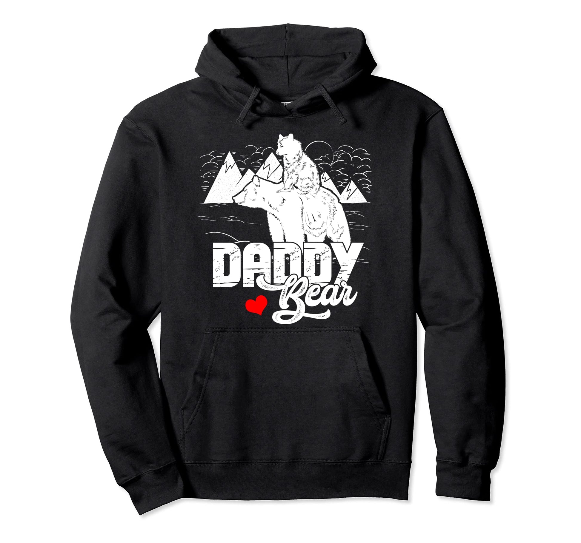 Daddy Bear Cub Papa Dad Pops Fathers Hoodie - Custom Art Print Men Women - T-Shirt, Sweatshirt, Hoodie