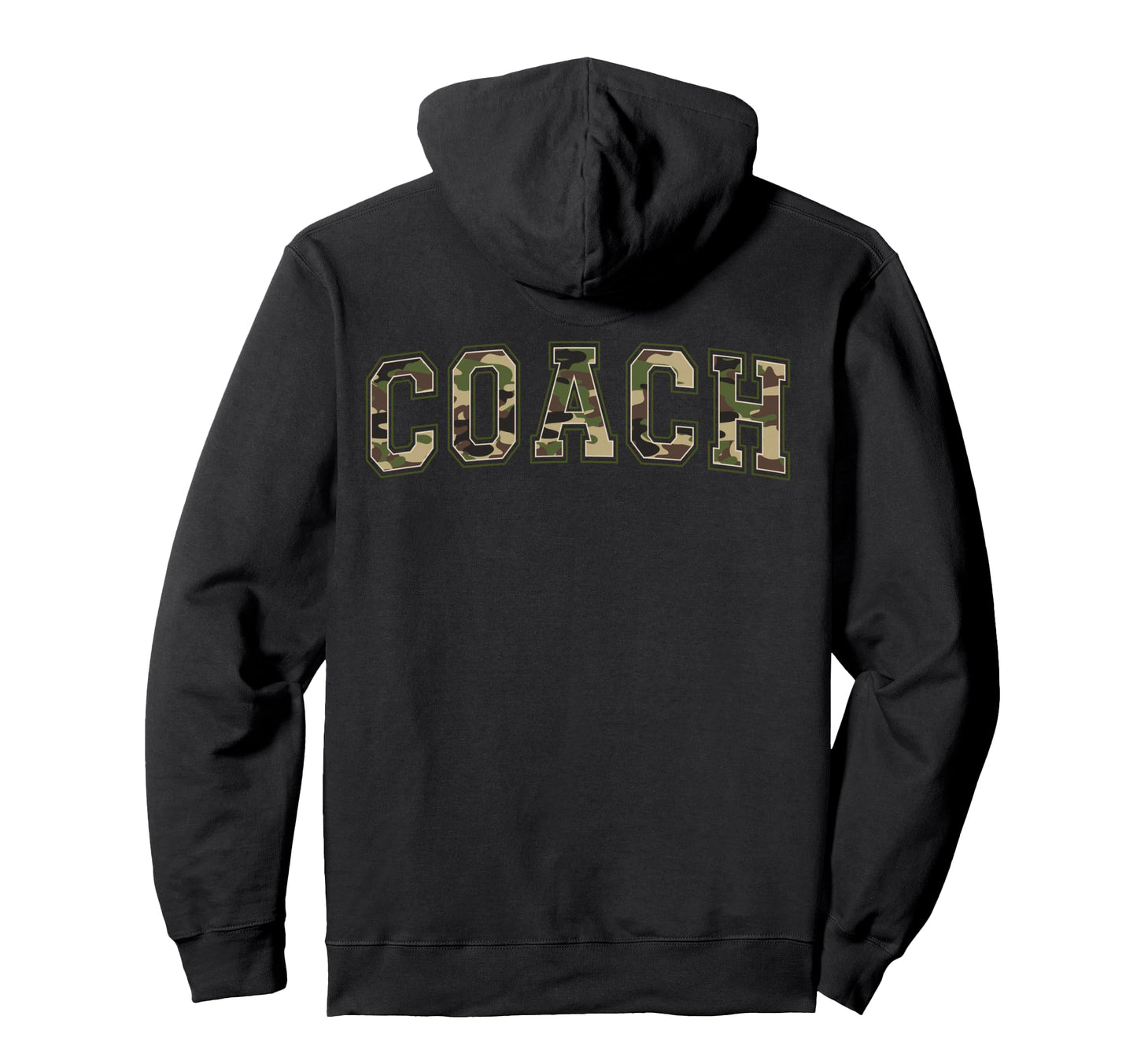 Coach Sports Trainer Green Camo Art Back Hoodie - Graphic Print Unisex - T-Shirt, Sweatshirt, Hoodie