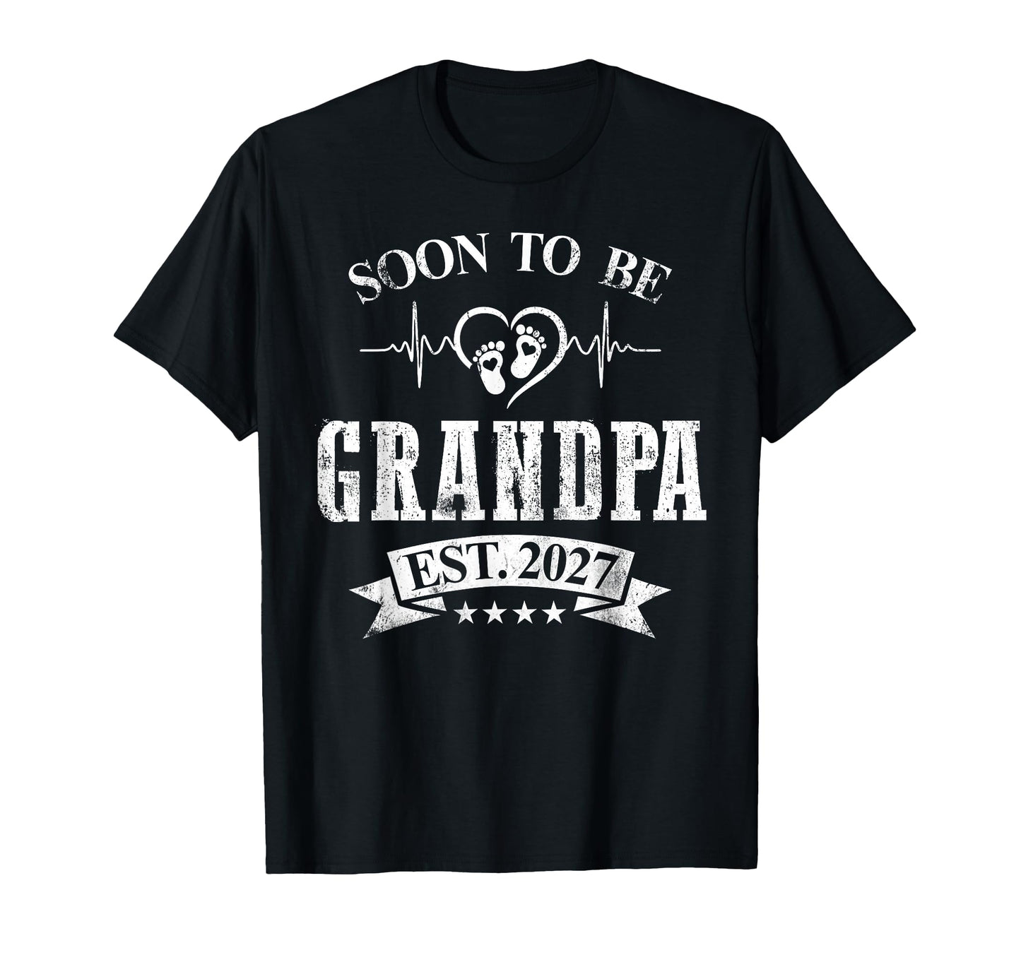 Mens Promoted To New Grandpa 2027 T-Shirt - Custom Art Print Men Women - T-Shirt, Sweatshirt, Hoodie