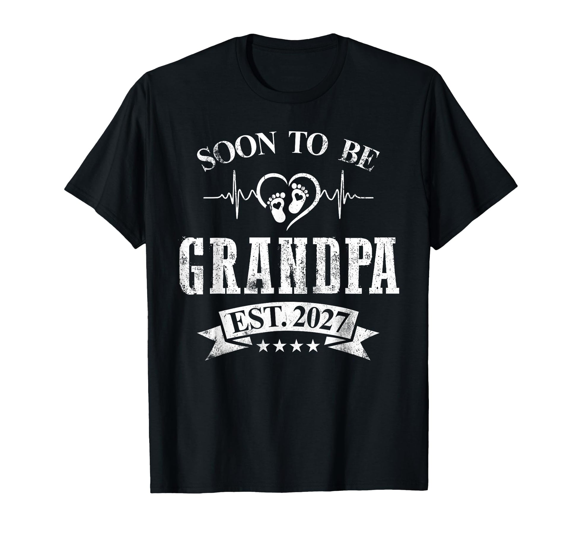 Mens Promoted To New Grandpa 2027 T-Shirt - Custom Art Print Men Women - T-Shirt, Sweatshirt, Hoodie