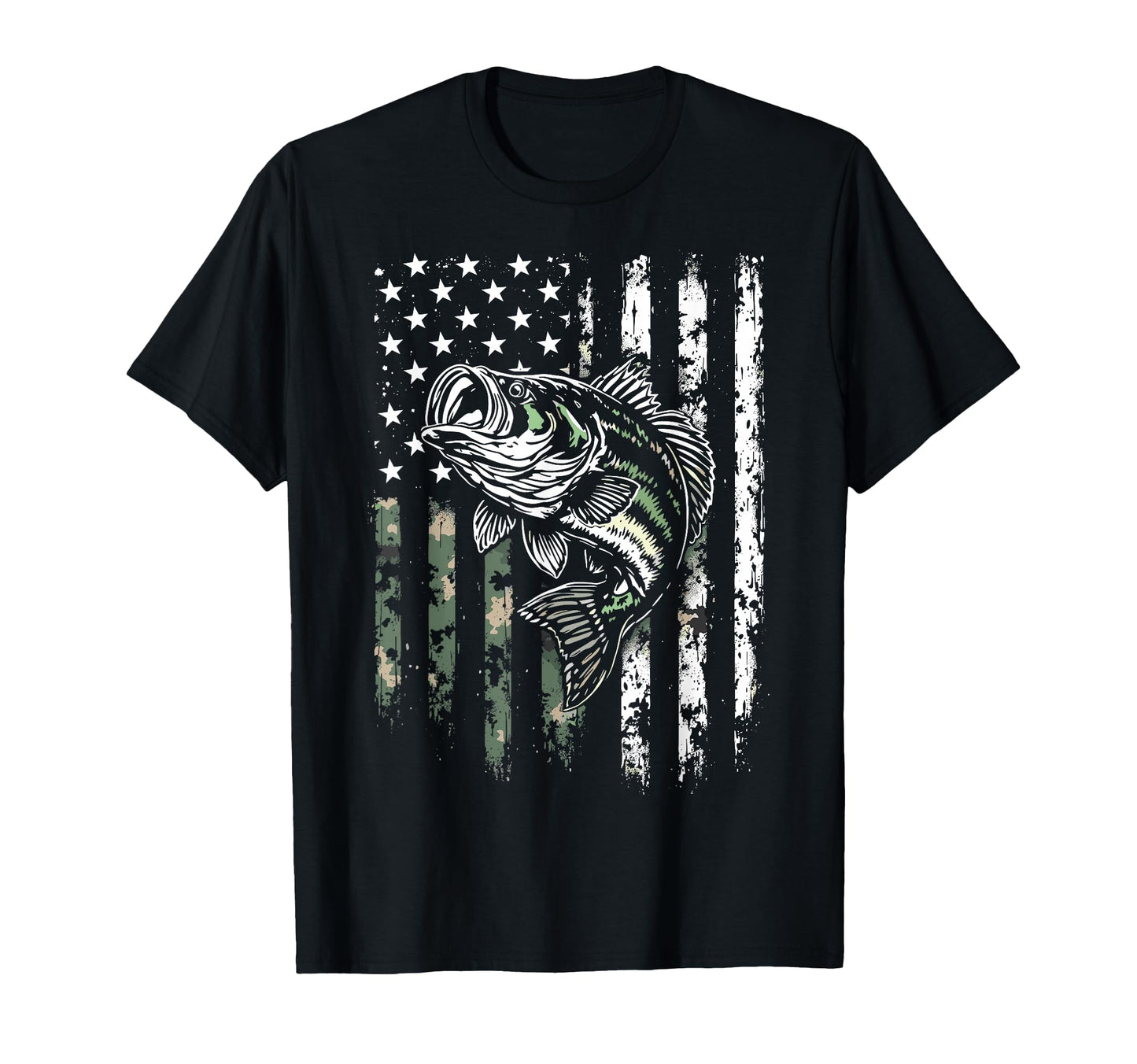 Us Camouflage Flag Fishing Lover T-Shirt - Casual Everyday Wear for Adults - T-Shirt, Sweatshirt, Hoodie