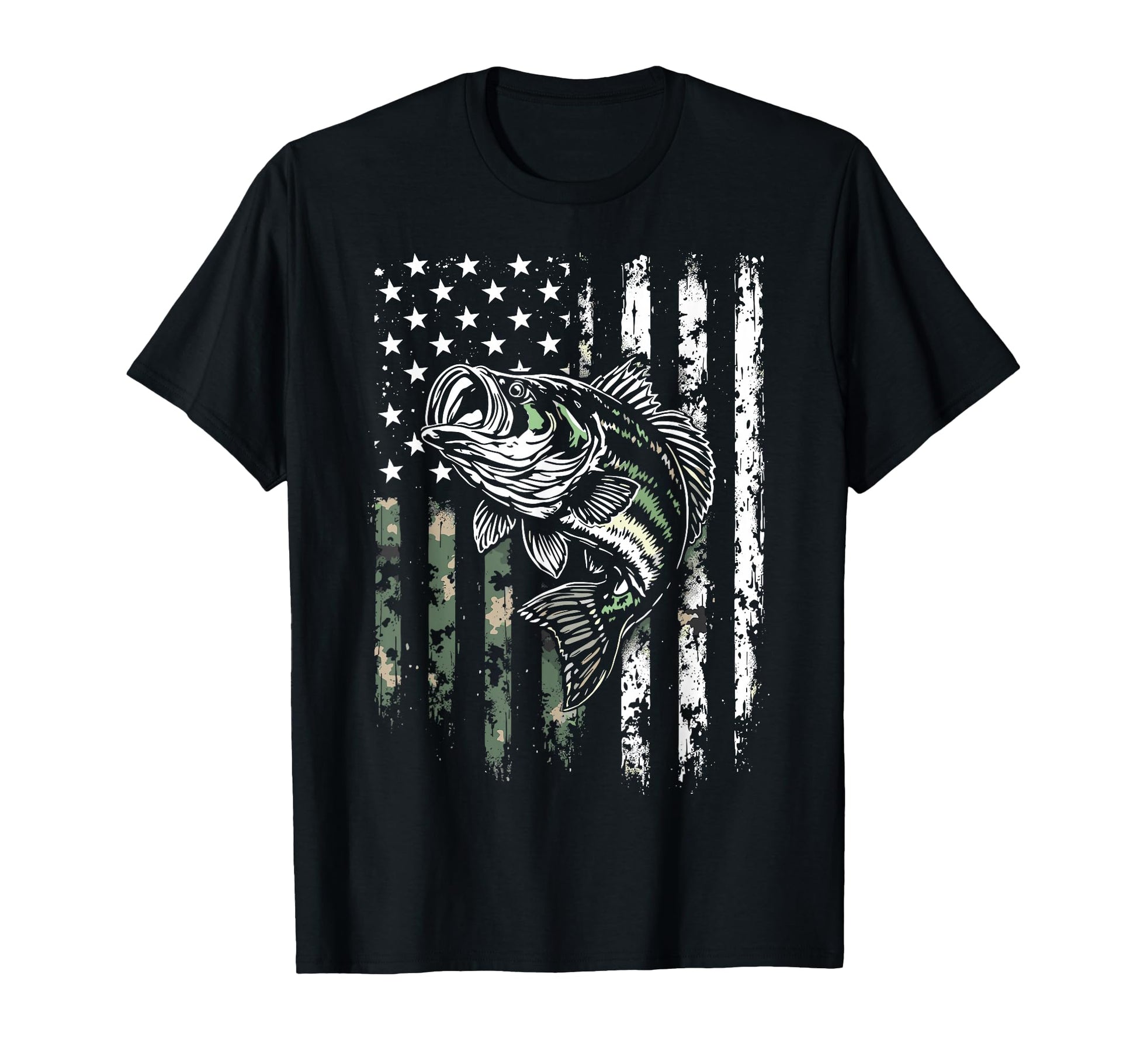Us Camouflage Flag Fishing Lover T-Shirt - Casual Everyday Wear for Adults - T-Shirt, Sweatshirt, Hoodie