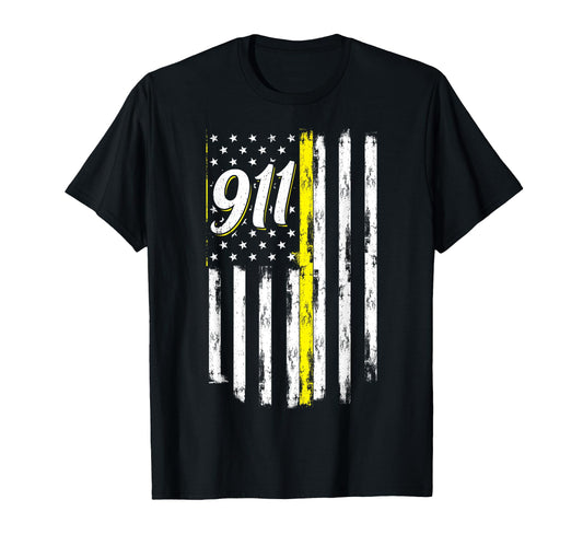 911 Dispatcher Thin Yellow Line Police T-Shirt - Novelty Apparel Men Women - T-Shirt, Sweatshirt, Hoodie