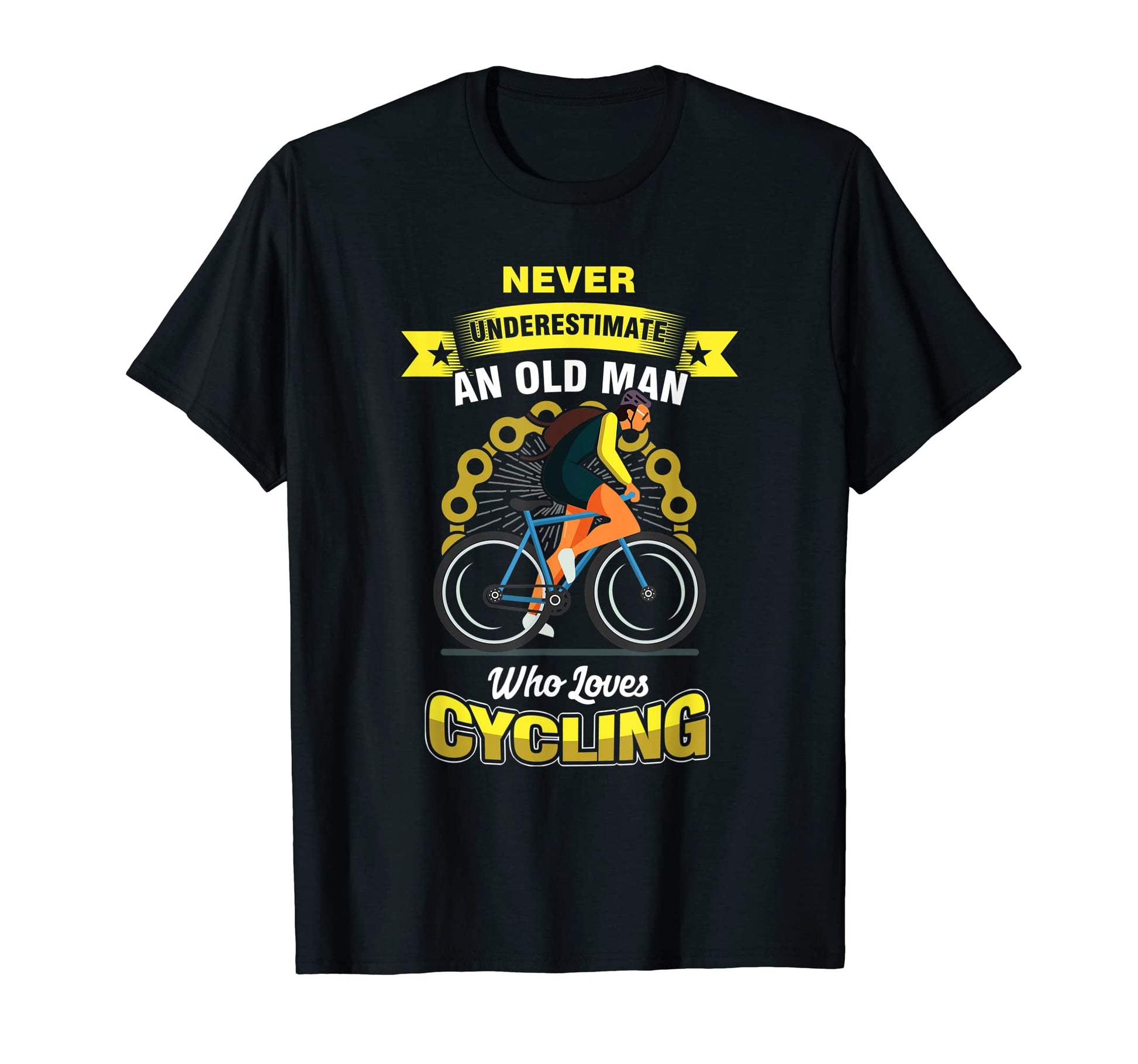 Grandfather Grandpa Dad Cyclist Old T-Shirt - Fun Novelty Design Men Women - T-Shirt, Sweatshirt, Hoodie