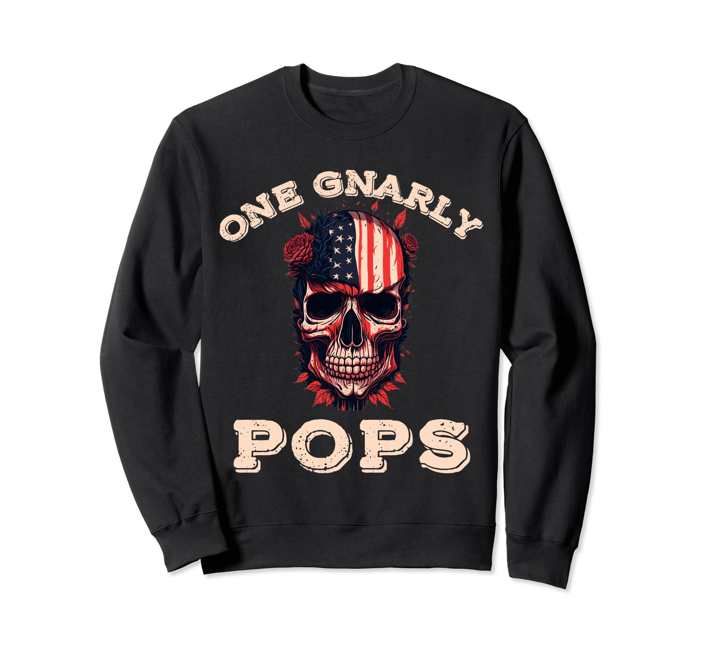 One Gnarly Pops Usa Funny Fathers Sweatshirt - Graphic Print for Adults - T-Shirt, Sweatshirt, Hoodie