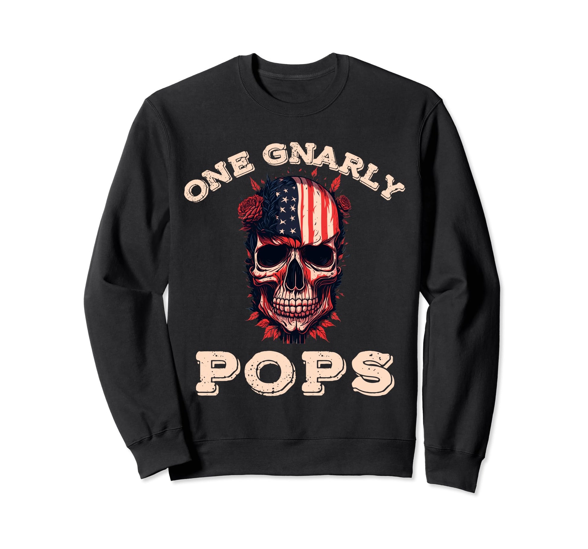 One Gnarly Pops Usa Funny Fathers Sweatshirt - Graphic Print for Adults - T-Shirt, Sweatshirt, Hoodie