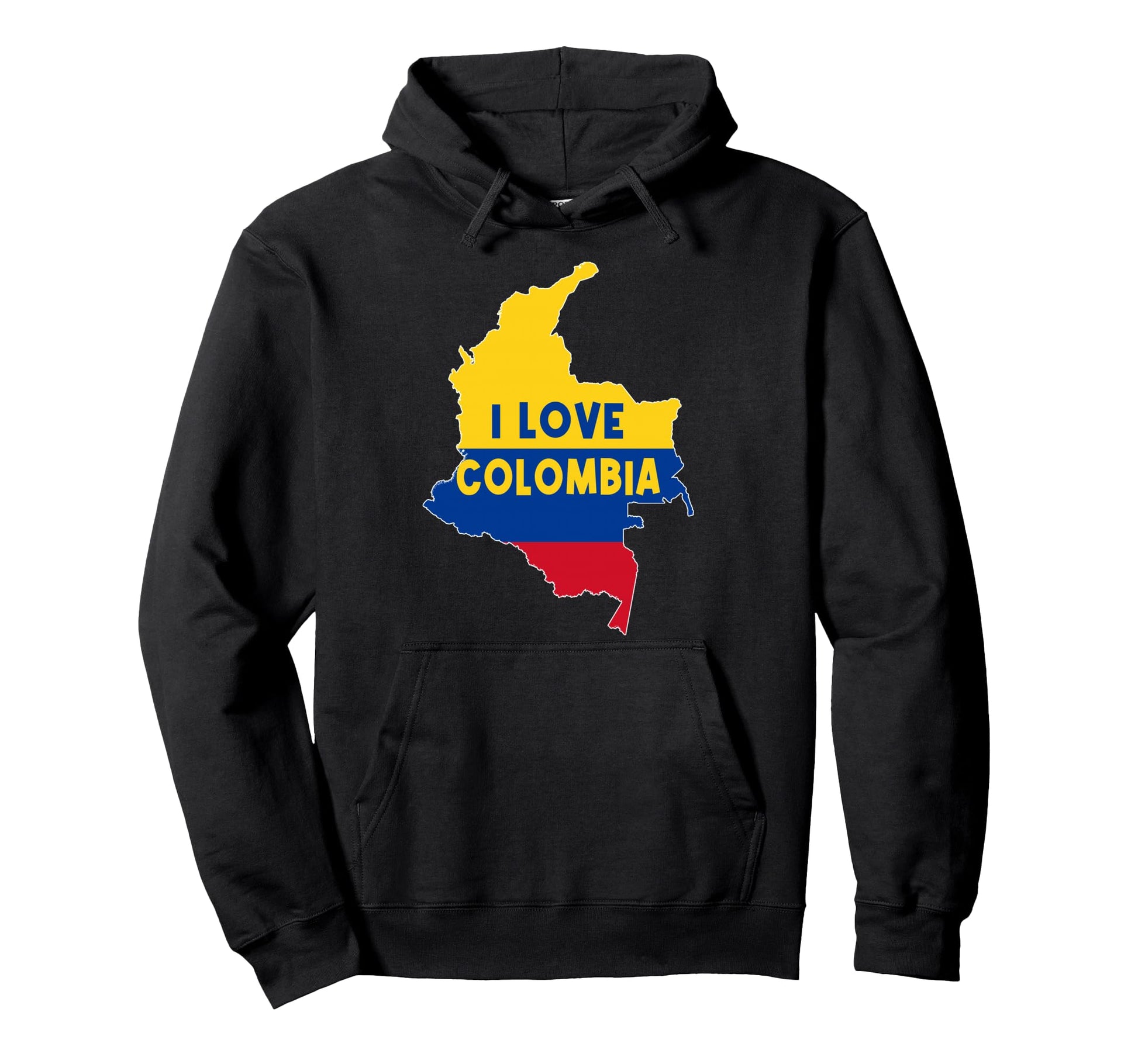 Hello Bogot I Love Colombia Map Flag Hoodie - Fun Novelty Design Unisex - T-Shirt, Sweatshirt, Hoodie